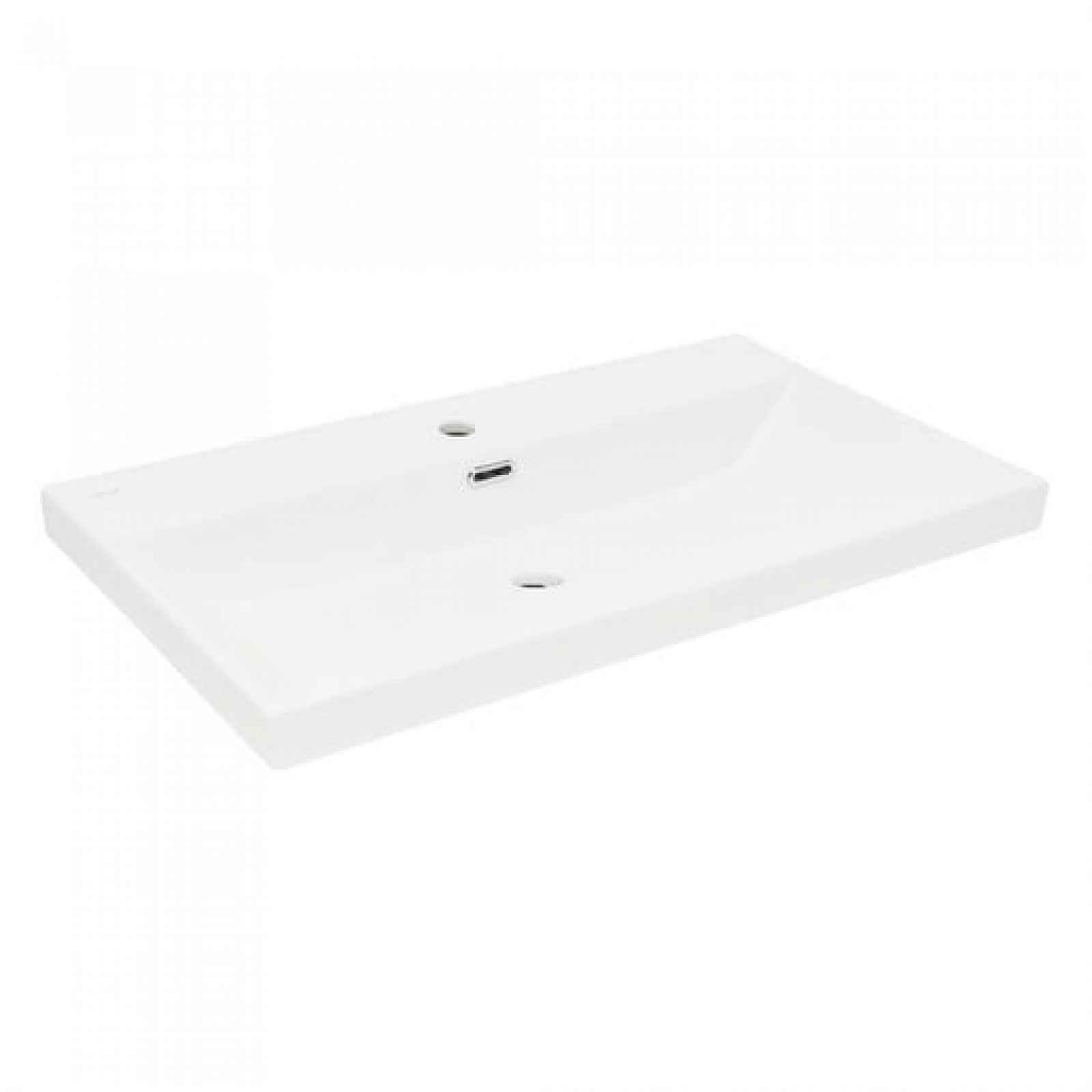 Nábytkové umyvadlo SAT B-Way 81x46,5 cm bílá matná s otvorem pro baterii uprostřed SATBW8046WM