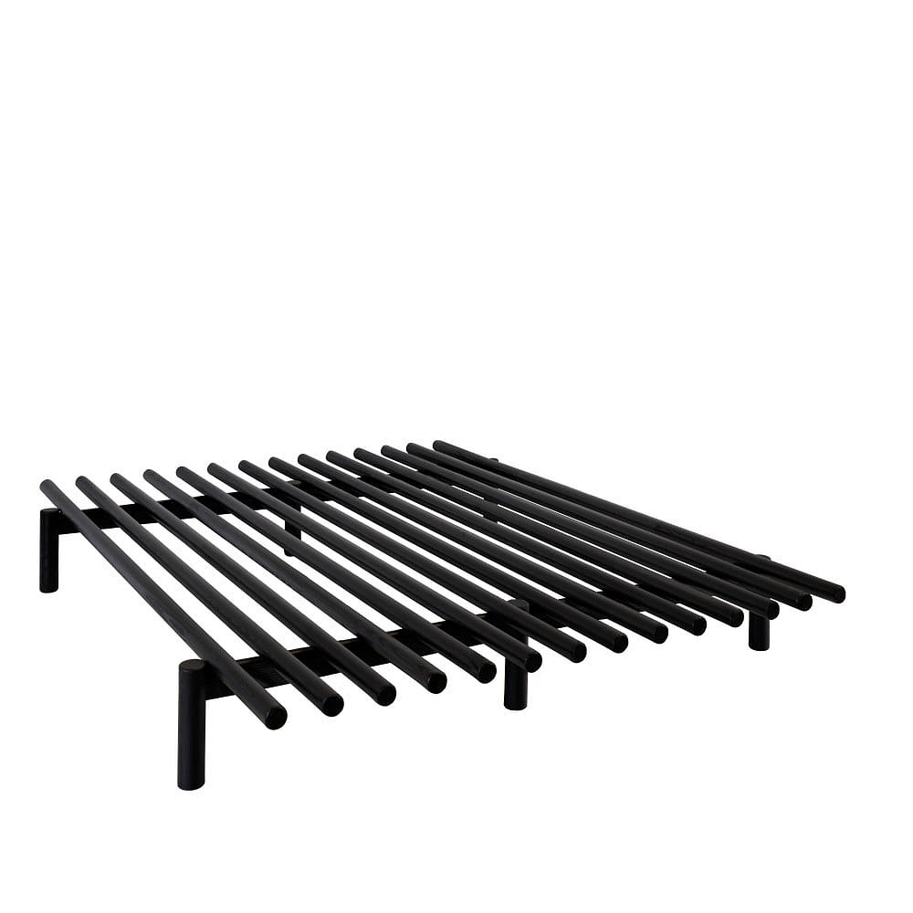 Černý rám postele z borovicového dřeva Karup Design Pace Black, 180 x 200  cm