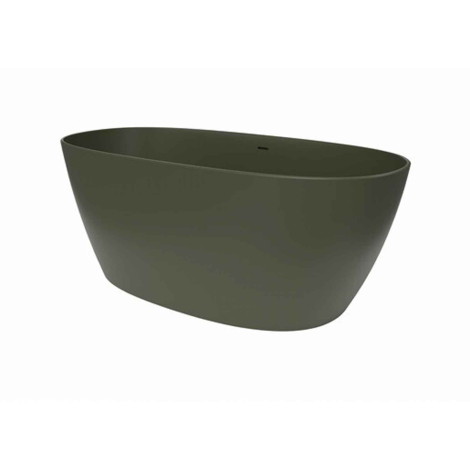Volně stojící vana SAT Aula 160x78,7 cm litý mramor levá i pravá zelená SATAULA1600G