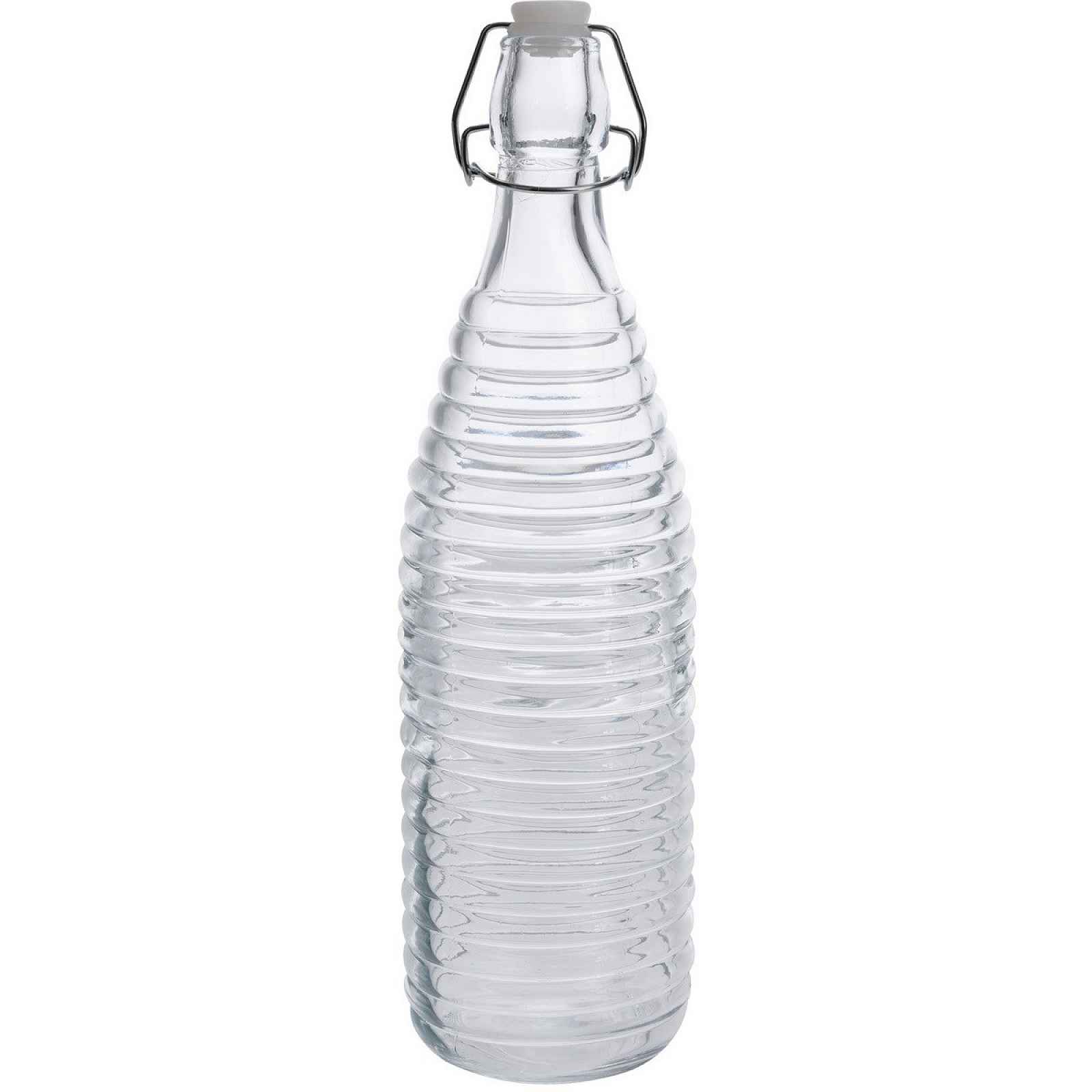 Skleněná láhev s uzávěrem Stripes 1 l