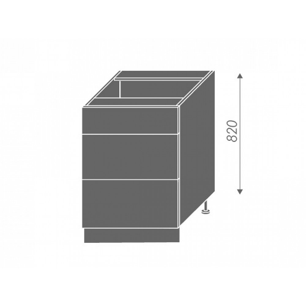 TITANIUM, skříňka dolní D3E 60, korpus: lava, barva: fino bílé