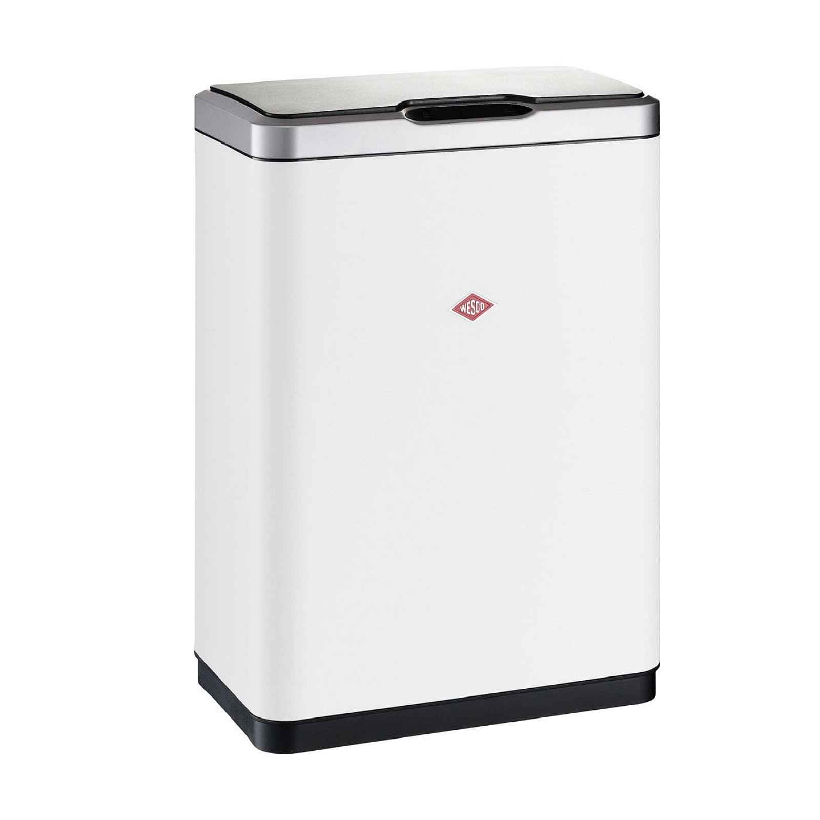 Bezdotykový koš na tříděný odpad i.Master Double Wesco, 2× 20 l, bílý – matný