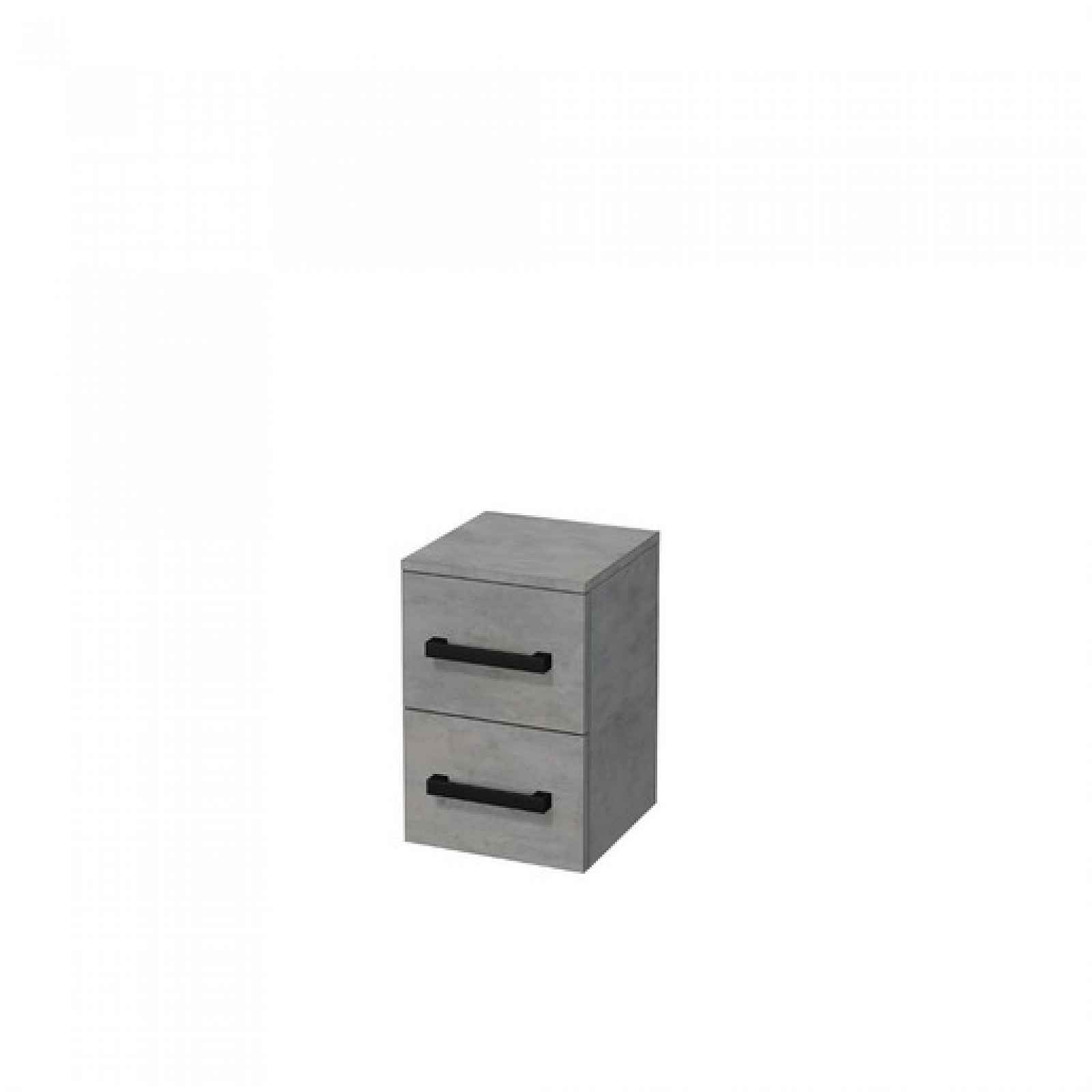 Koupelnová skříňka nízká SAT Cube Way 32,5x51x33 cm beton mat CUBE3CN32BE