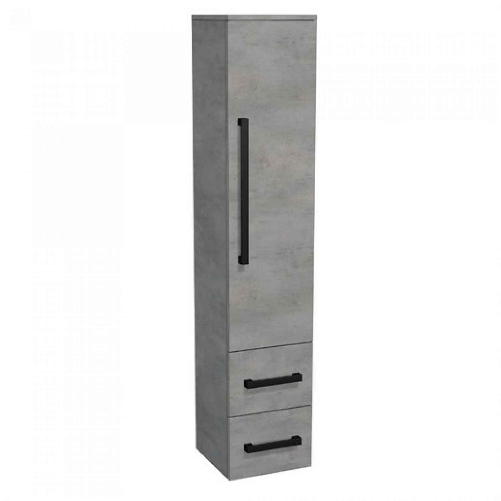 Koupelnová skříňka vysoká SAT Cube Way 35x163x33 cm beton mat CUBE3CV35BE