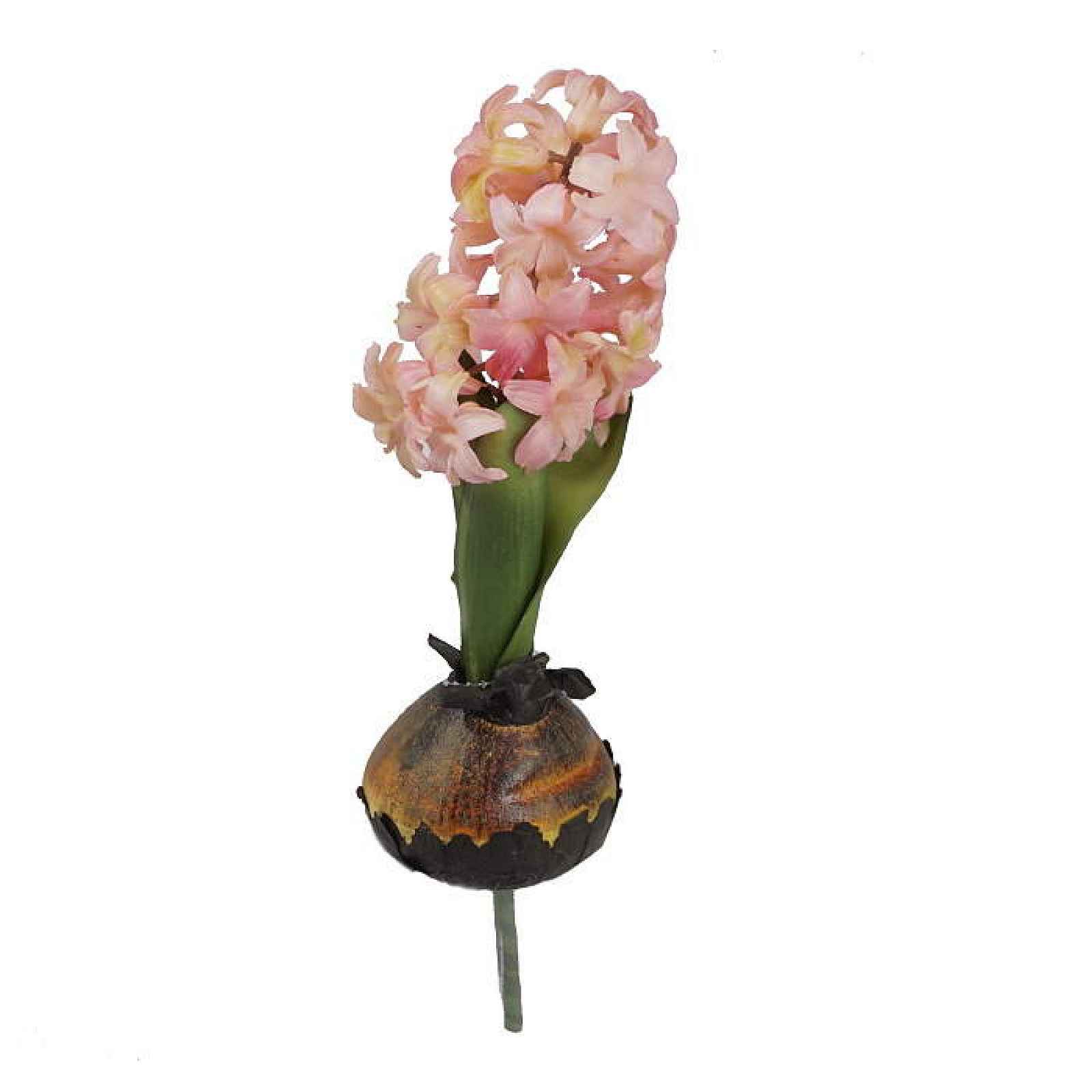 Hyacint s cibulí EREAC umělý 27cm růžový