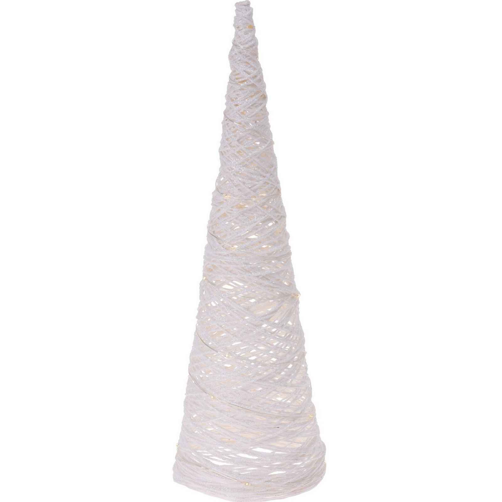 Vánoční LED kužel Cavallo bílá, 12 x 40 cm