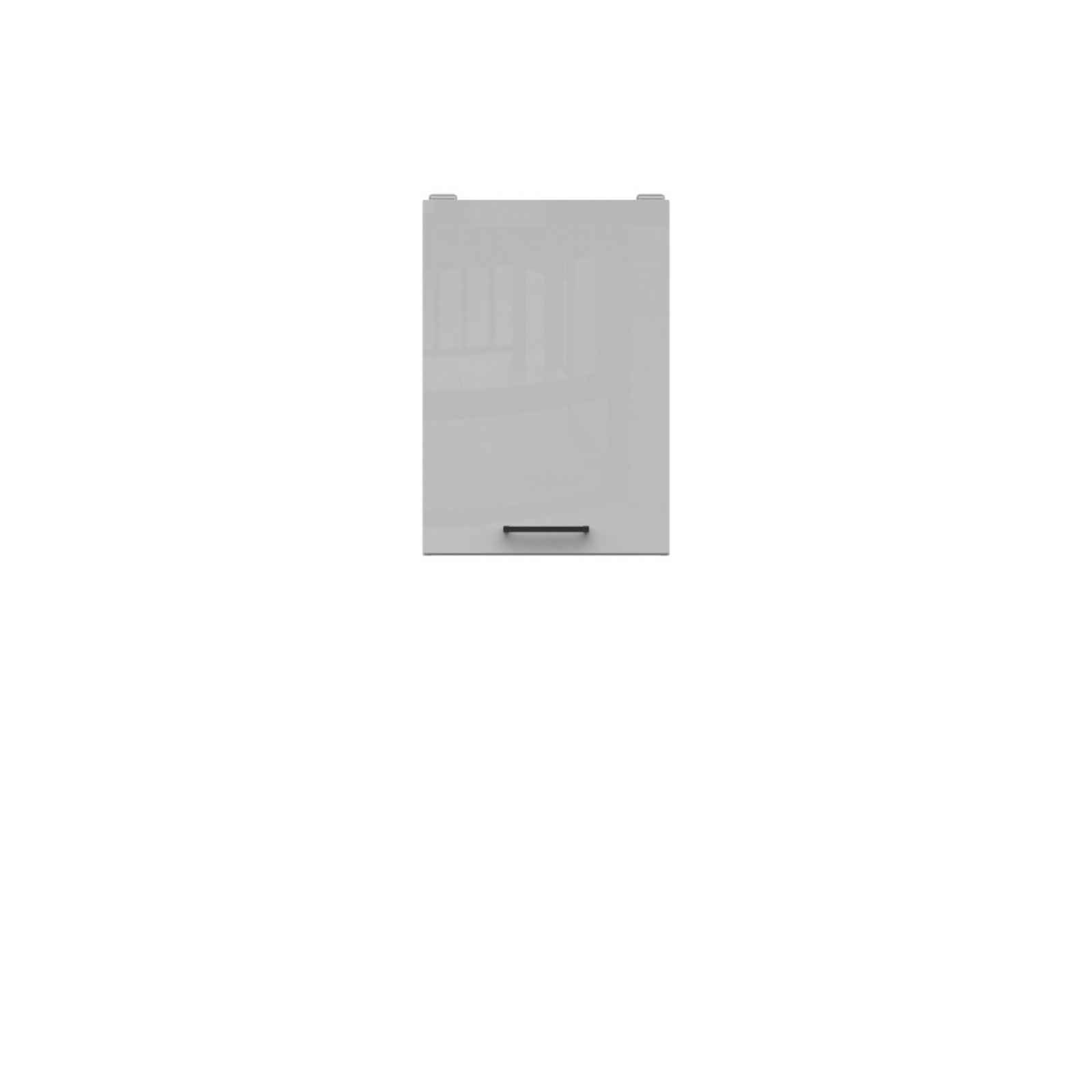 JAMISON, skříňka horní 40 cm, bílá/světle šedý lesk