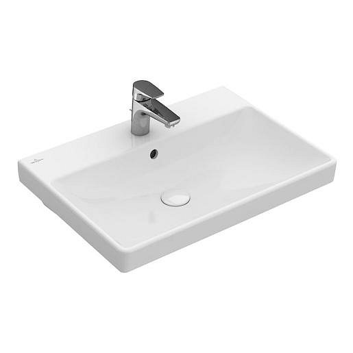 Umyvadlo Villeroy & Boch Avento 60x47 cm otvor pro baterii uprostřed GLACERAAVU117