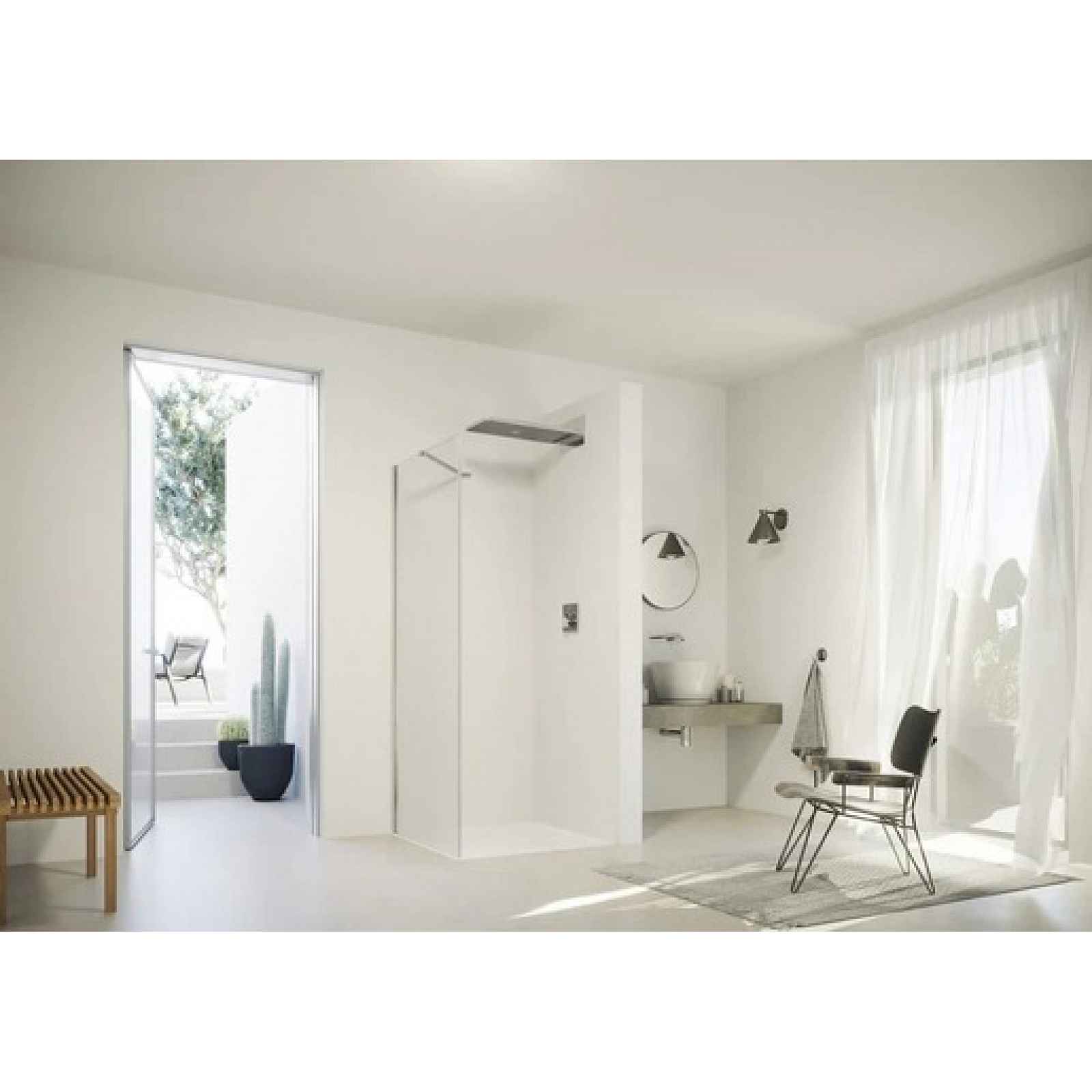 Boční zástěna ke sprchovým dveřím 90 cm Hüppe Design pure 8P1013.092.322