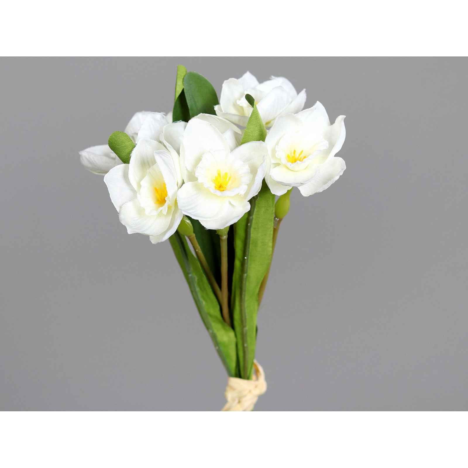 Umělá květina Svazek narcisů 32 cm, krémová