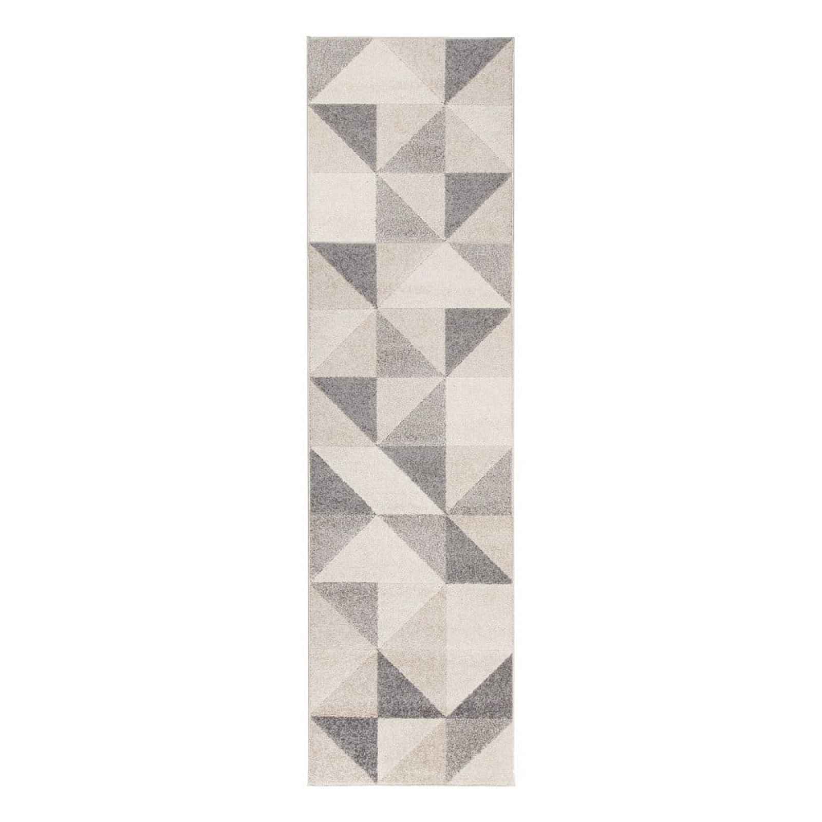 Šedo-růžový koberec Flair Rugs Urban Triangle, 60 x 220 cm