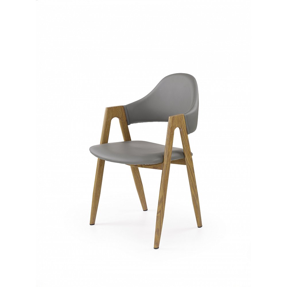 Jídelní židle šedá/dub medový