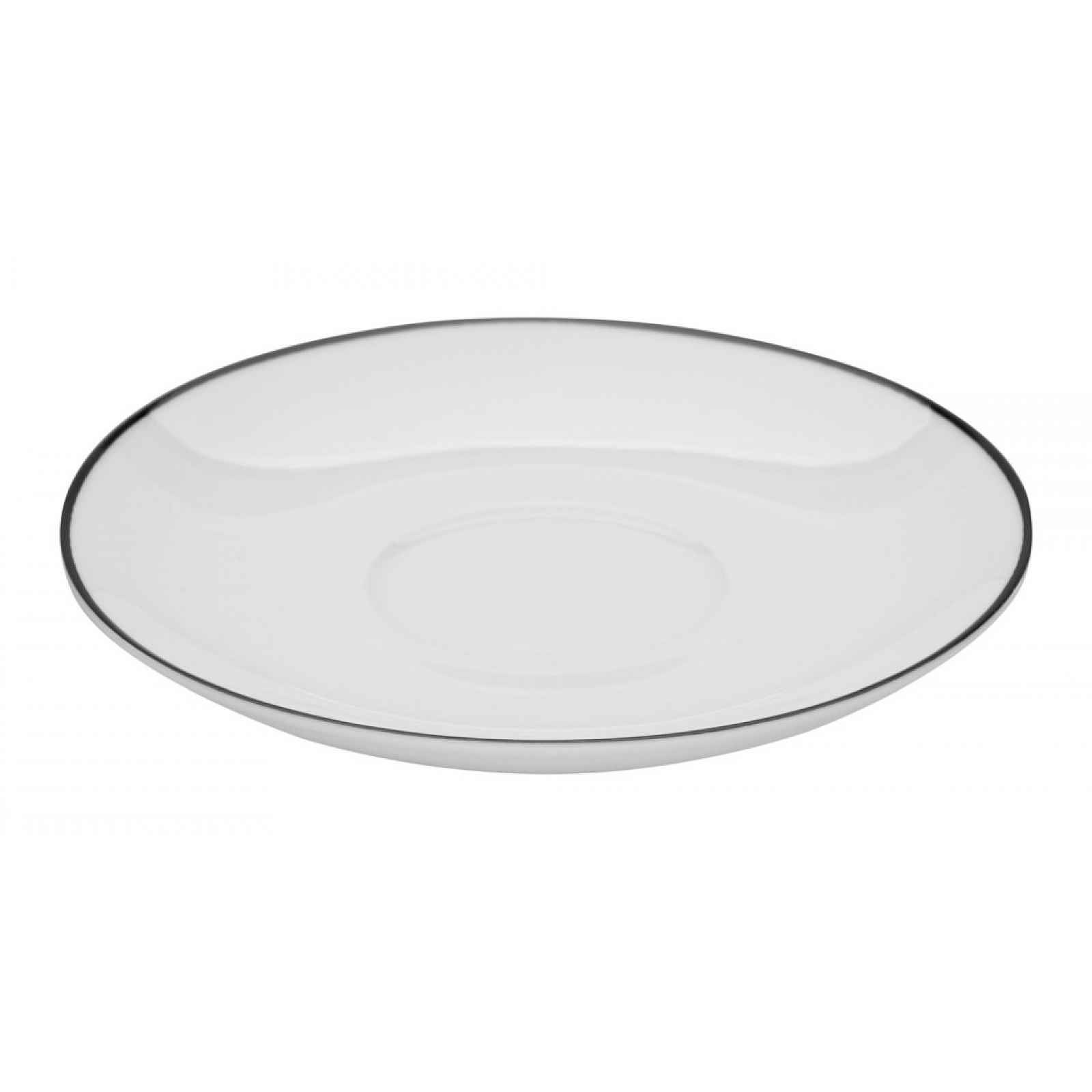 Podšálek Luna Black Line 14 cm, bílý