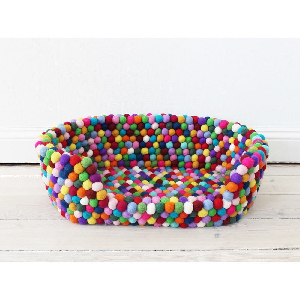 Kuličkový vlněný pelíšek pro domácí zvířata Wooldot Ball Pet Basket Multi, 40 x 30 cm