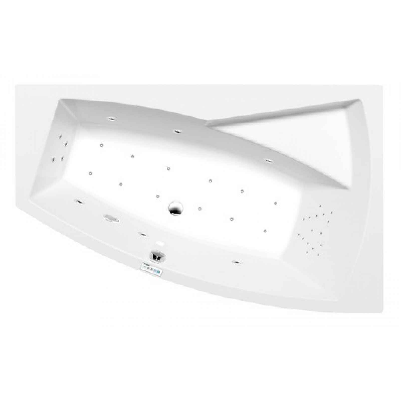 Masážní vana Polysan Evia 160x100 cm Highline Hydro-Air akrylát pravá 12611.6010