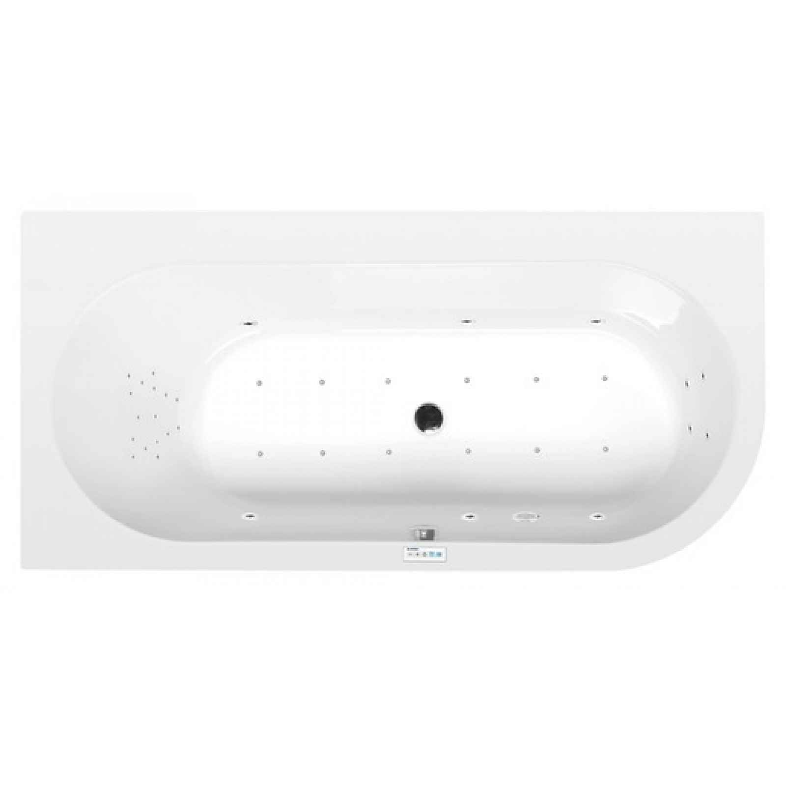 Masážní vana Polysan Astra 165x80 cm Highline Hydro-Air akrylát levá 33611.6010