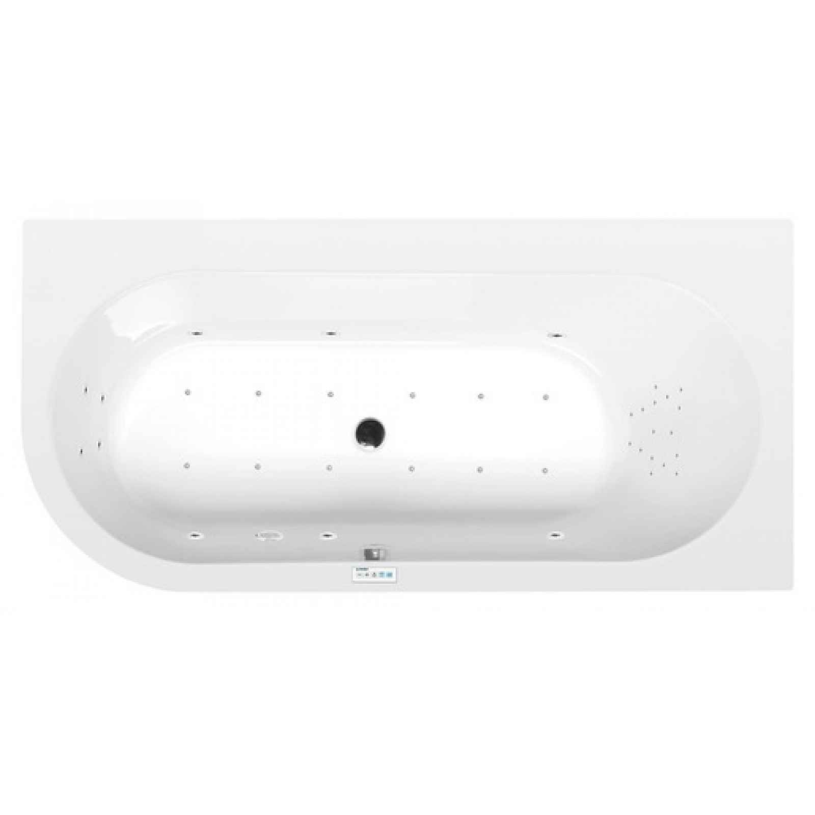 Masážní vana Polysan Astra 165x80 cm Highline Hydro-Air akrylát pravá 34611.6010