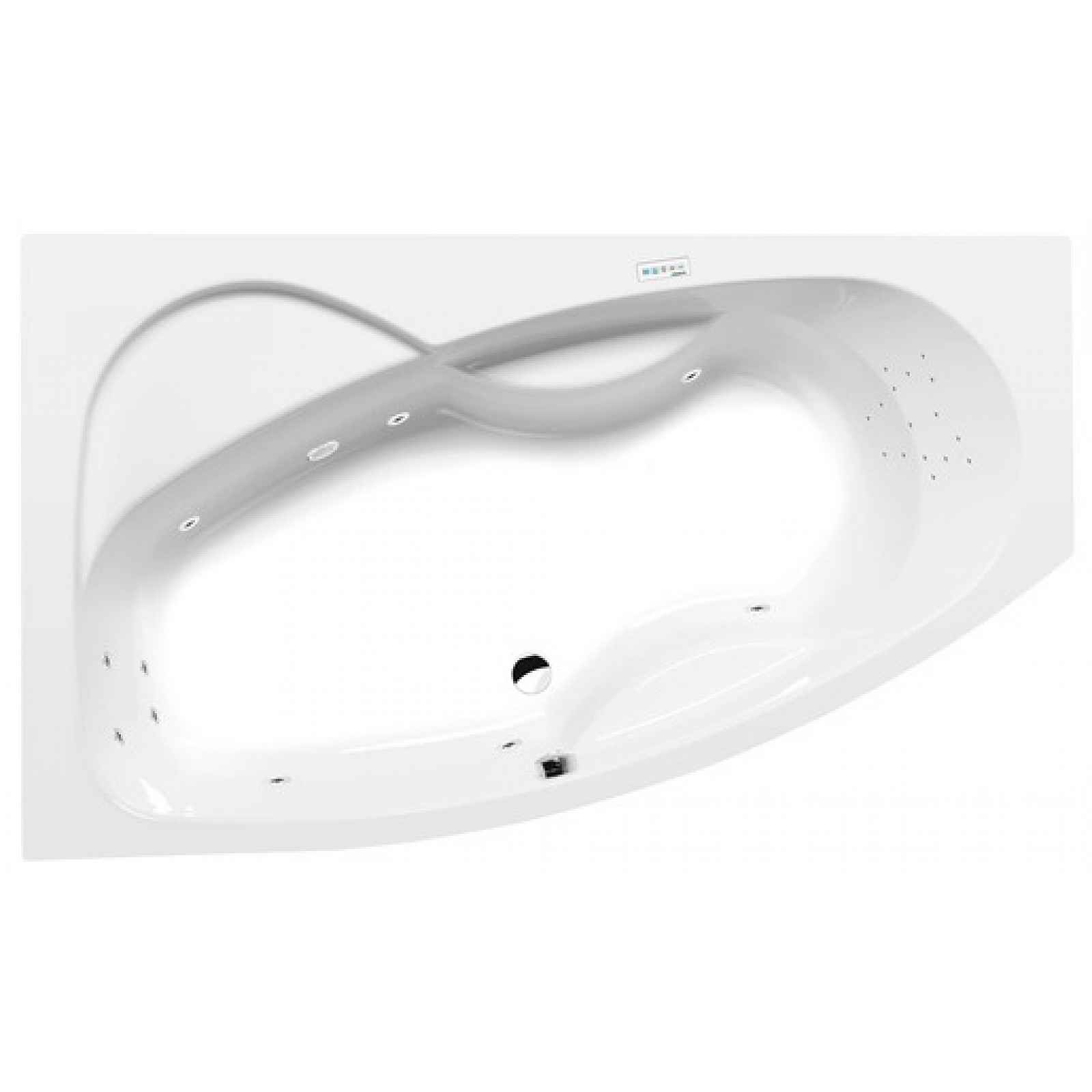 Masážní vana Polysan Mamba 160x95 cm Highline Hydro-Air akrylát levá 27111.6010