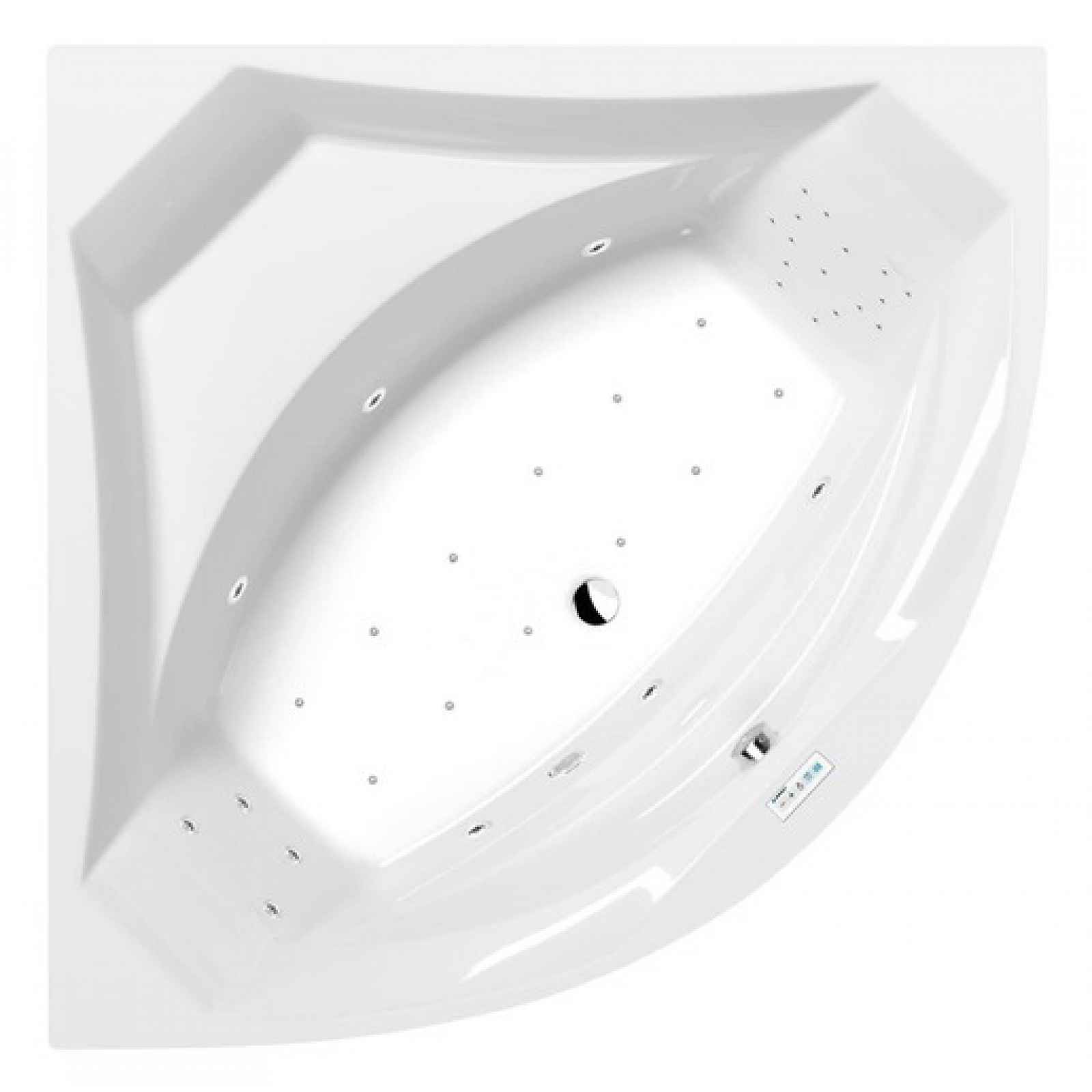 Masážní vana Polysan Rosana 150x150 cm Highline Hydro-Air akrylát levá i pravá 63119.6010