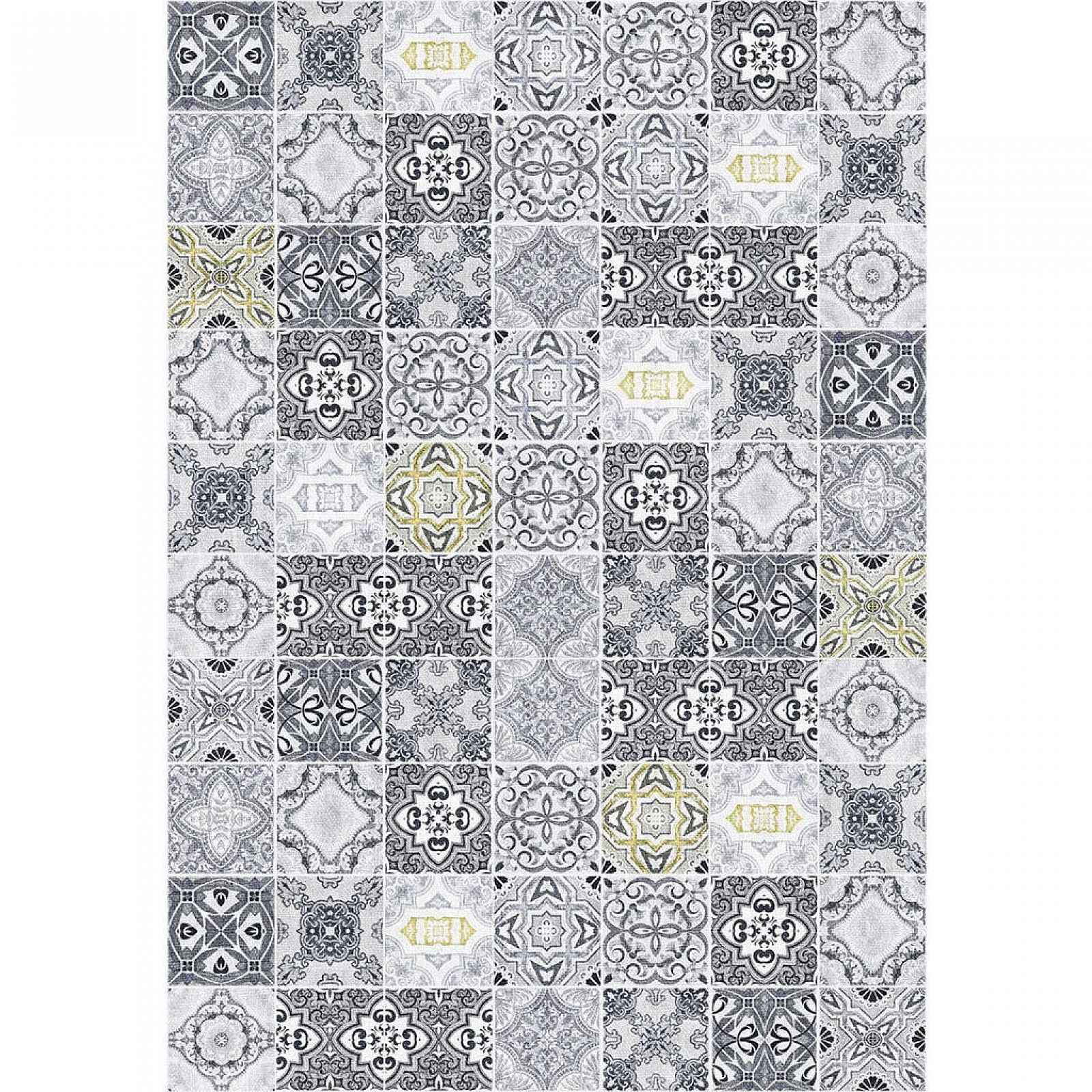 XXXLutz KOBEREC TKANÝ NA PLOCHO, 70/130 cm, žlutá, šedá Novel - Tkané koberce - 004618011053