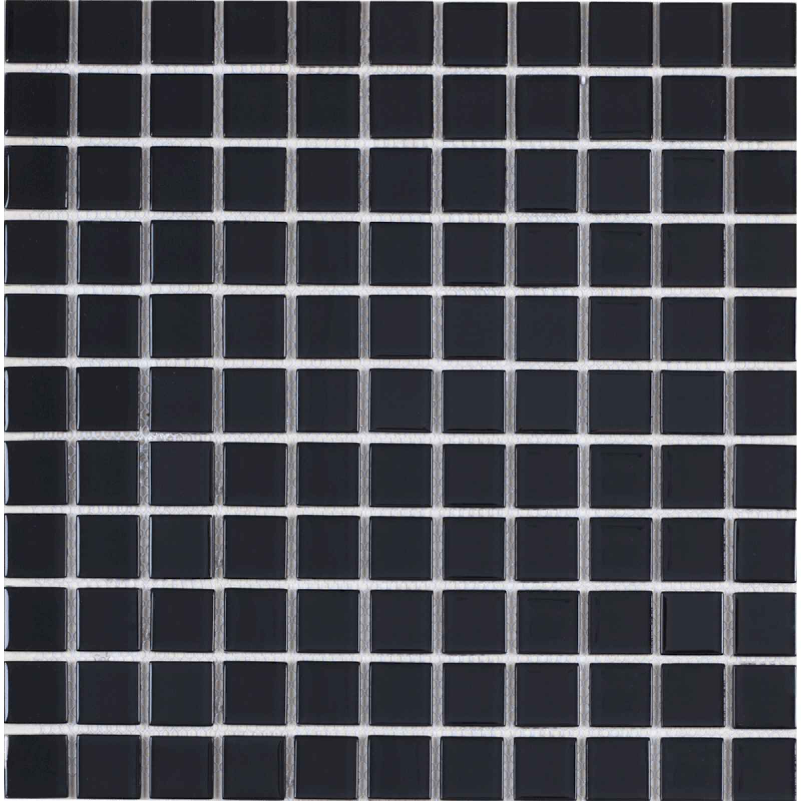 Skleněná mozaika černá 30x30 cm lesk MOS25BK