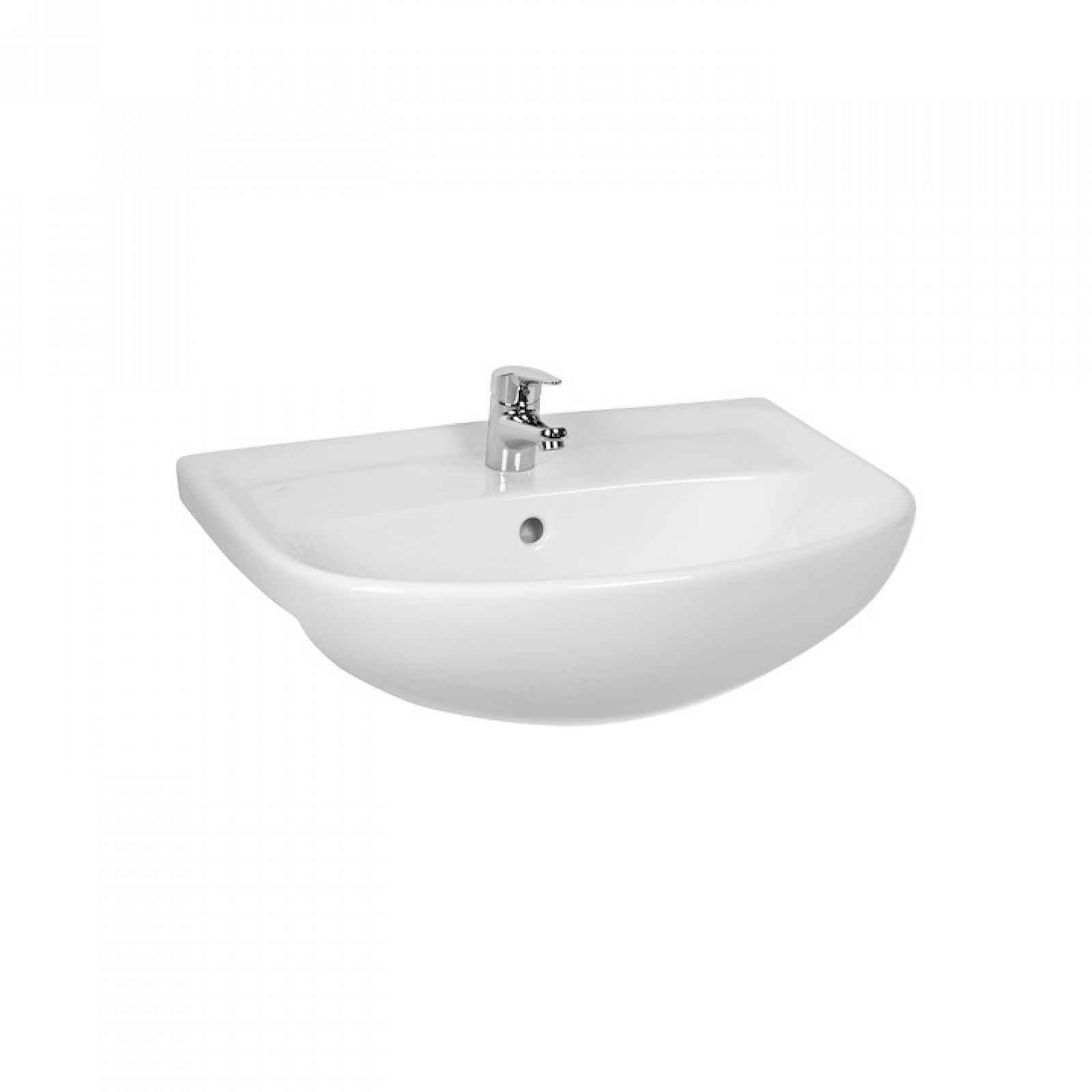 Umyvadlo Jika Lyra plus 55x45 cm otvor pro baterii uprostřed H8143820001041