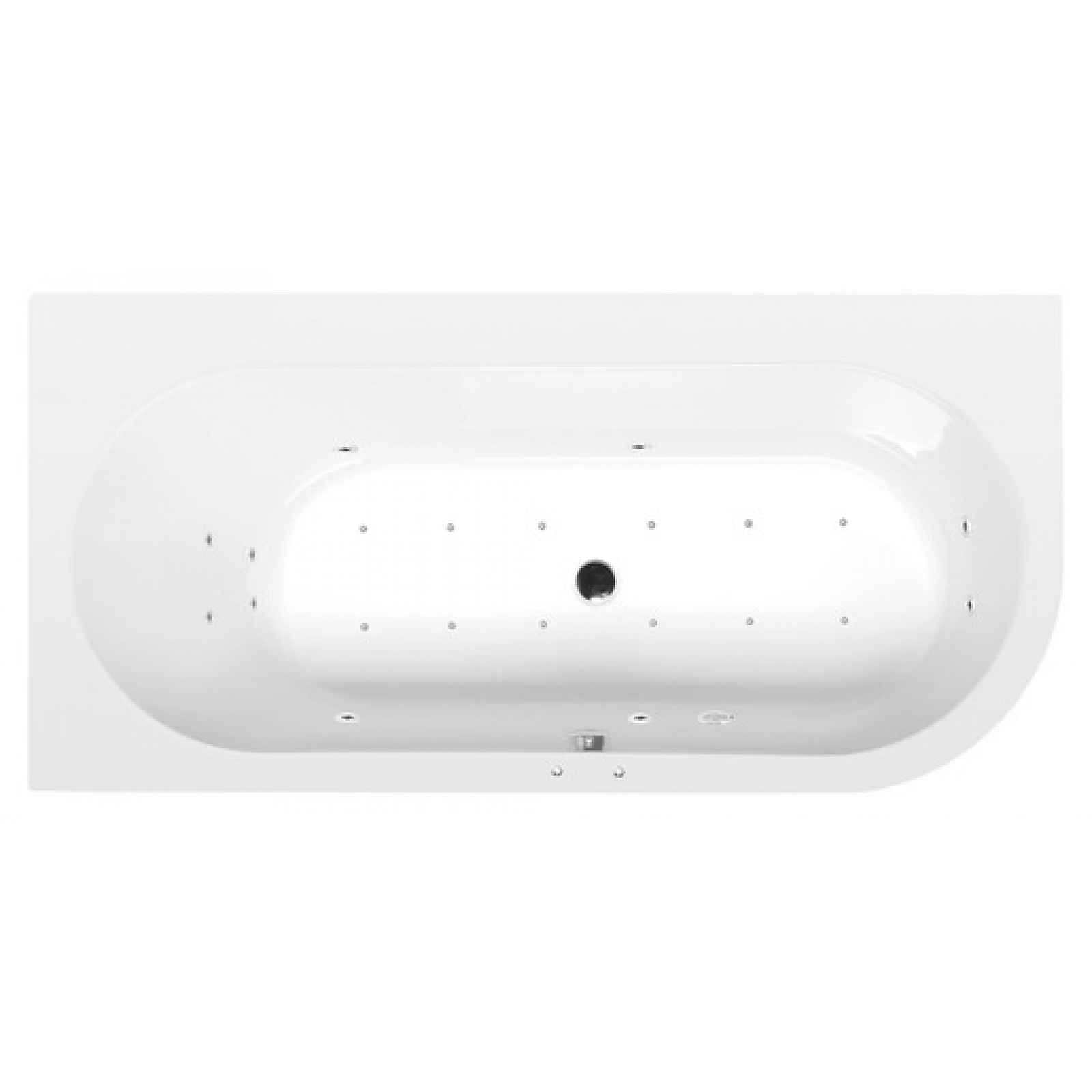 Masážní vana Polysan Astra 165x80 cm Active Hydro-Air akrylát levá 33611.2010