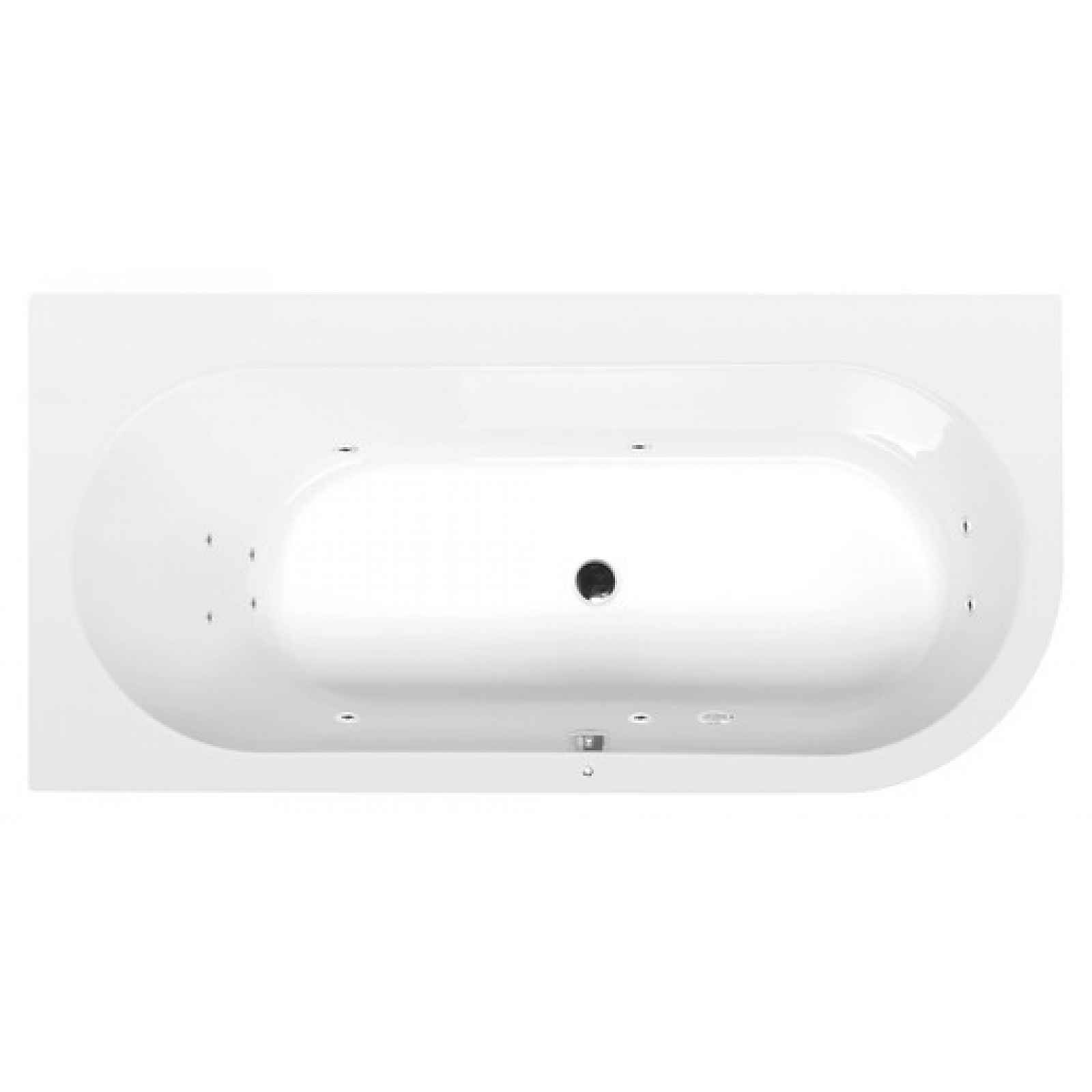 Masážní vana Polysan Astra 165x80 cm Active Hydro akrylát levá 33611.1010