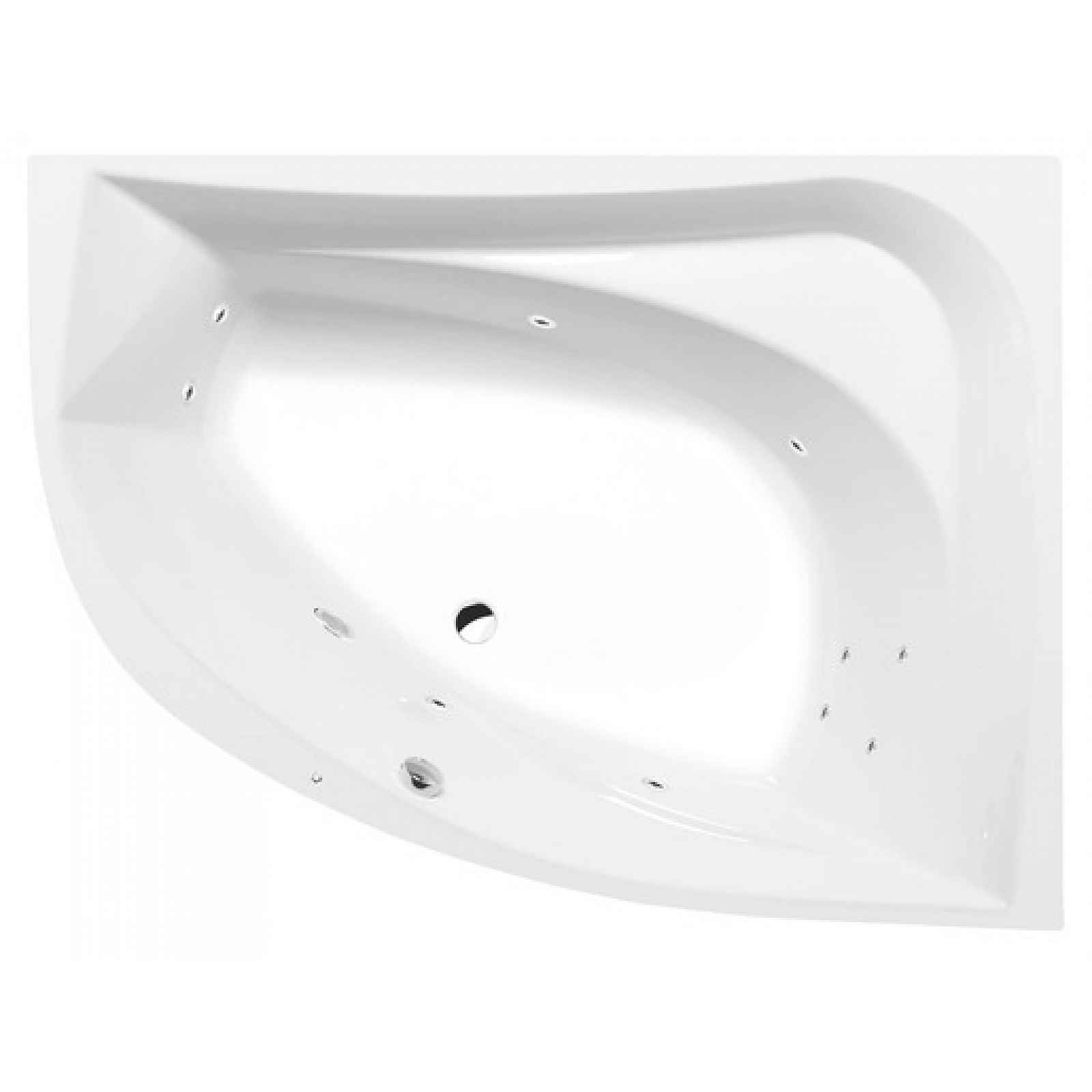 Masážní vana Polysan Tanya 160x120 cm Active Hydro akrylát pravá 66119.1010