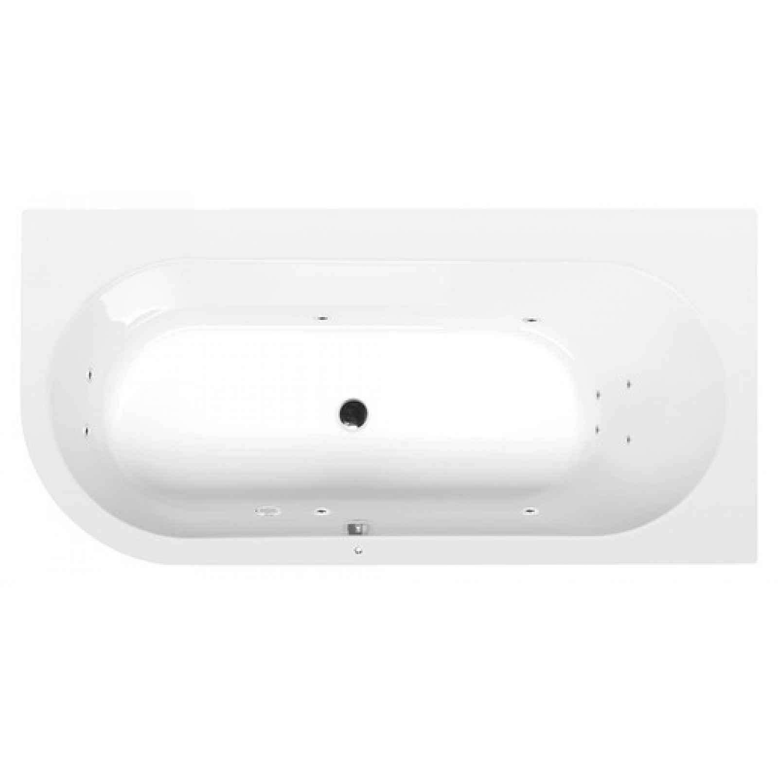 Masážní vana Polysan Astra 165x80 cm Active Hydro akrylát pravá 34611.1010