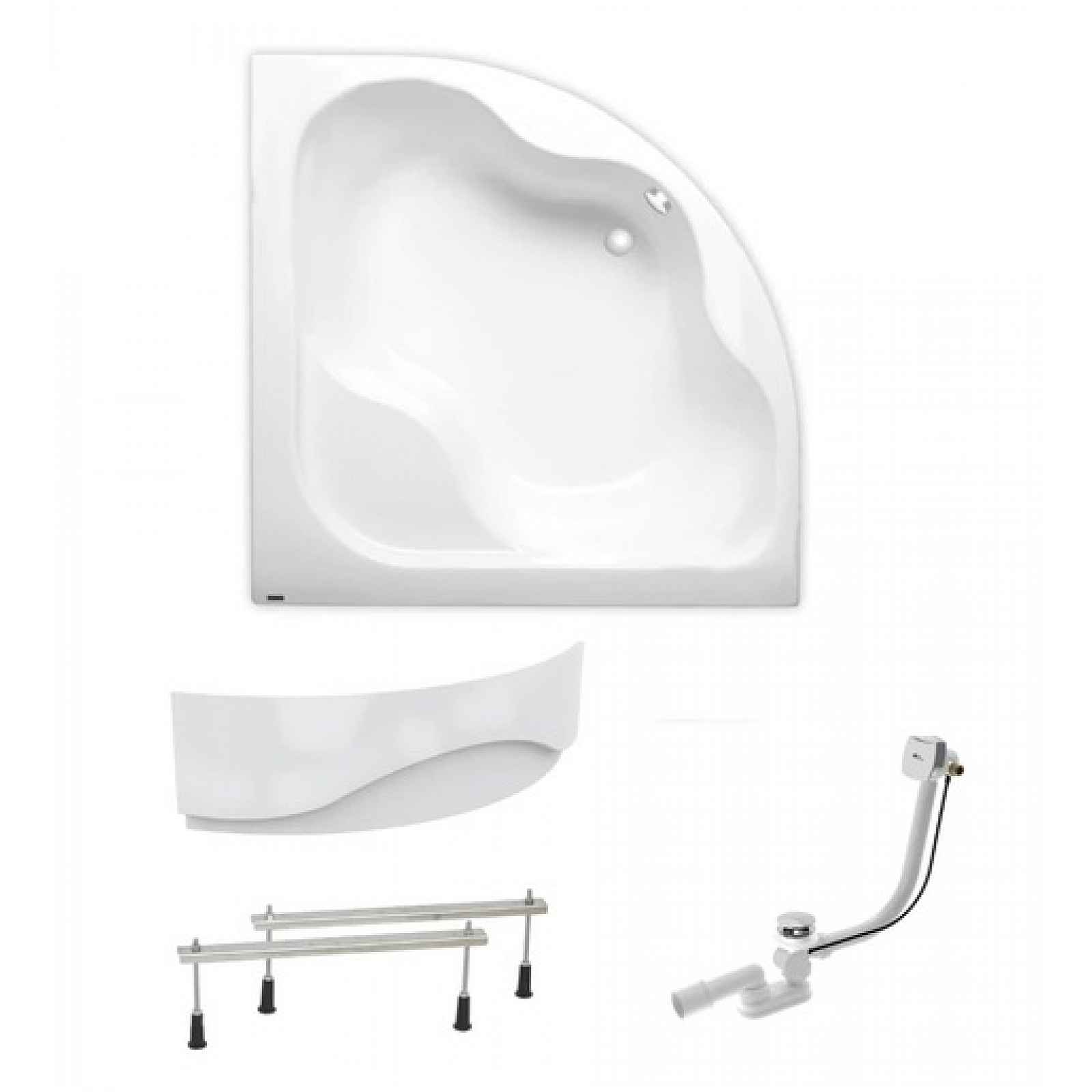 Rohová vana Laguna Syntia Plus 150x150 cm akrylát levá i pravá SIKOSY1500APNP