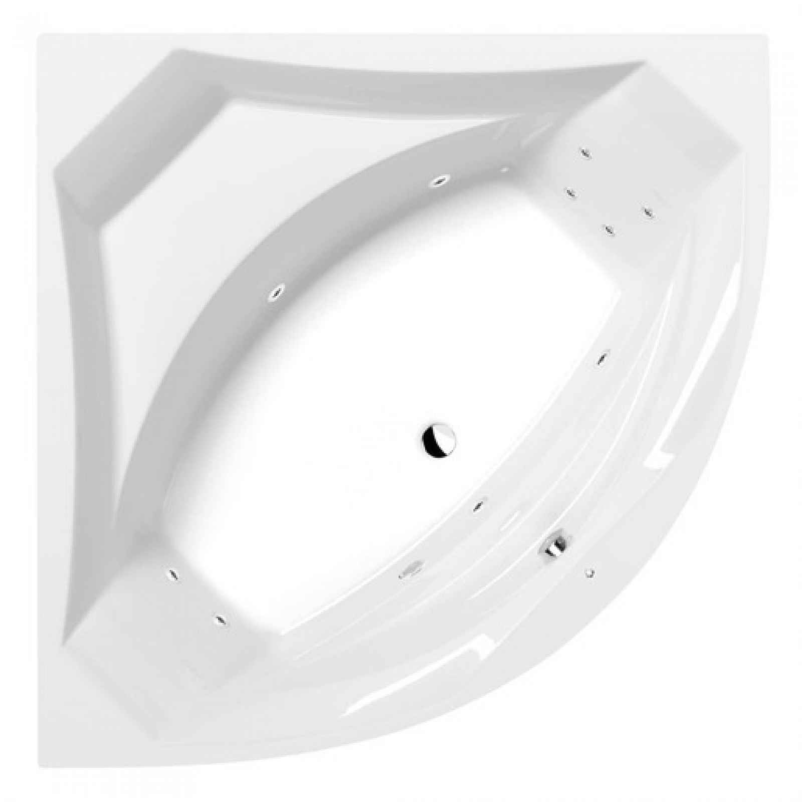 Masážní vana Polysan Rosana 150x150 cm Active Hydro akrylát levá i pravá 63119.1010