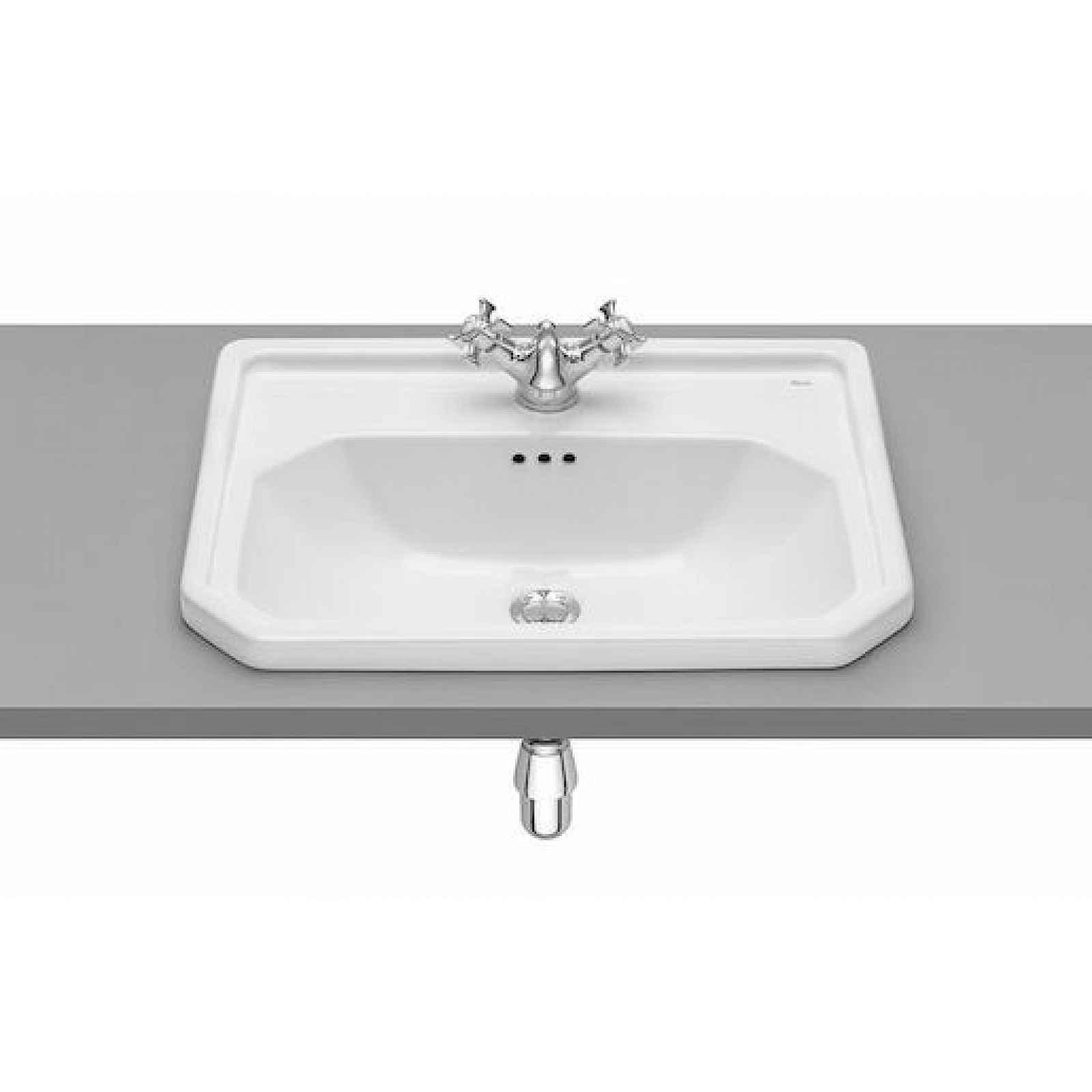Zápustné umyvadlo Roca Carmen 60x45 cm otvor pro baterii uprostřed A3270A5000