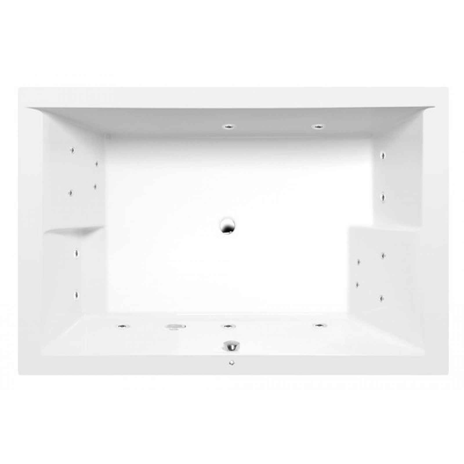Masážní vana Polysan Dupla 180x120 cm Active Hydro akrylát levá i pravá 13611.1010