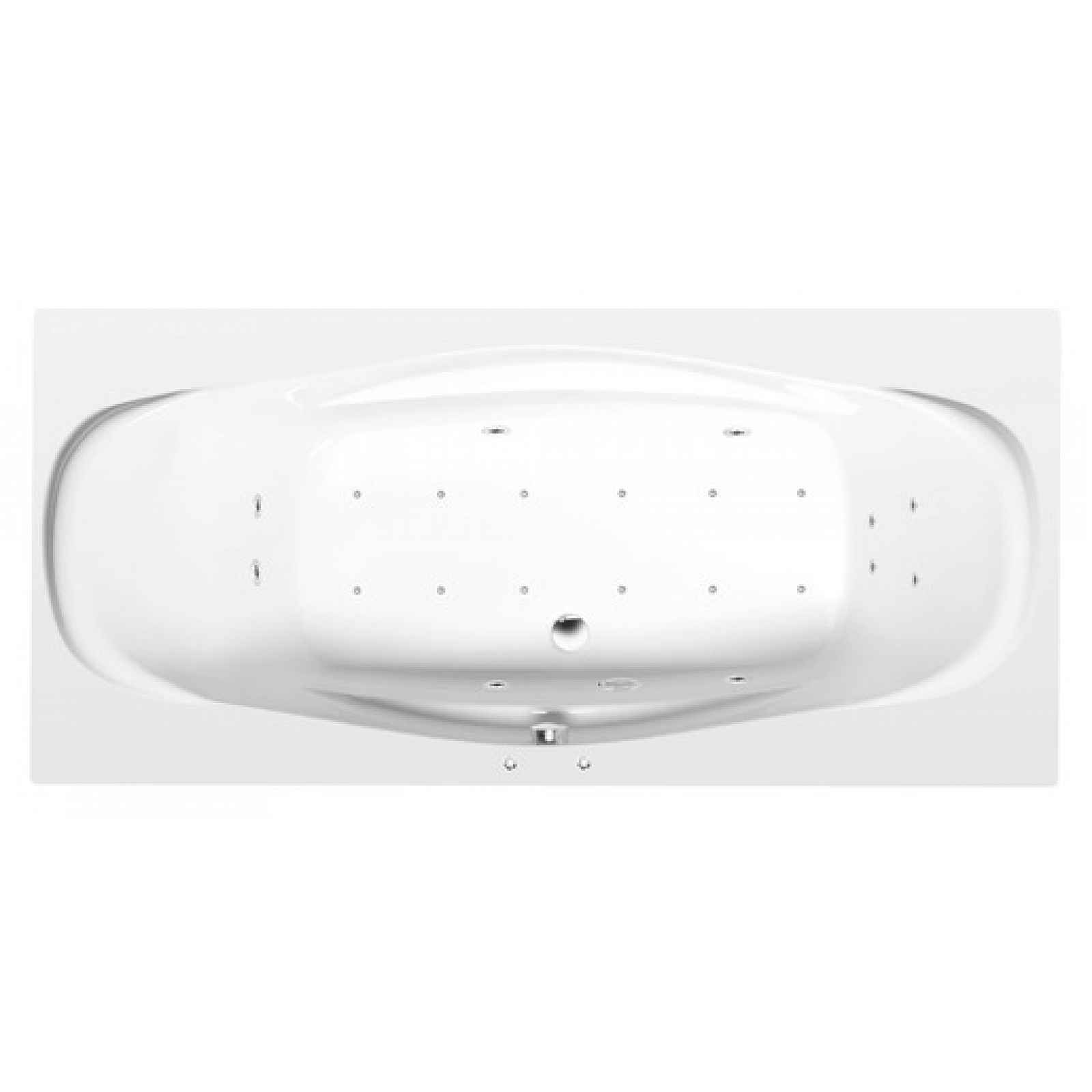 Masážní vana Polysan Garda 190x90 cm Active Hydro-Air akrylát levá i pravá 14111.2010
