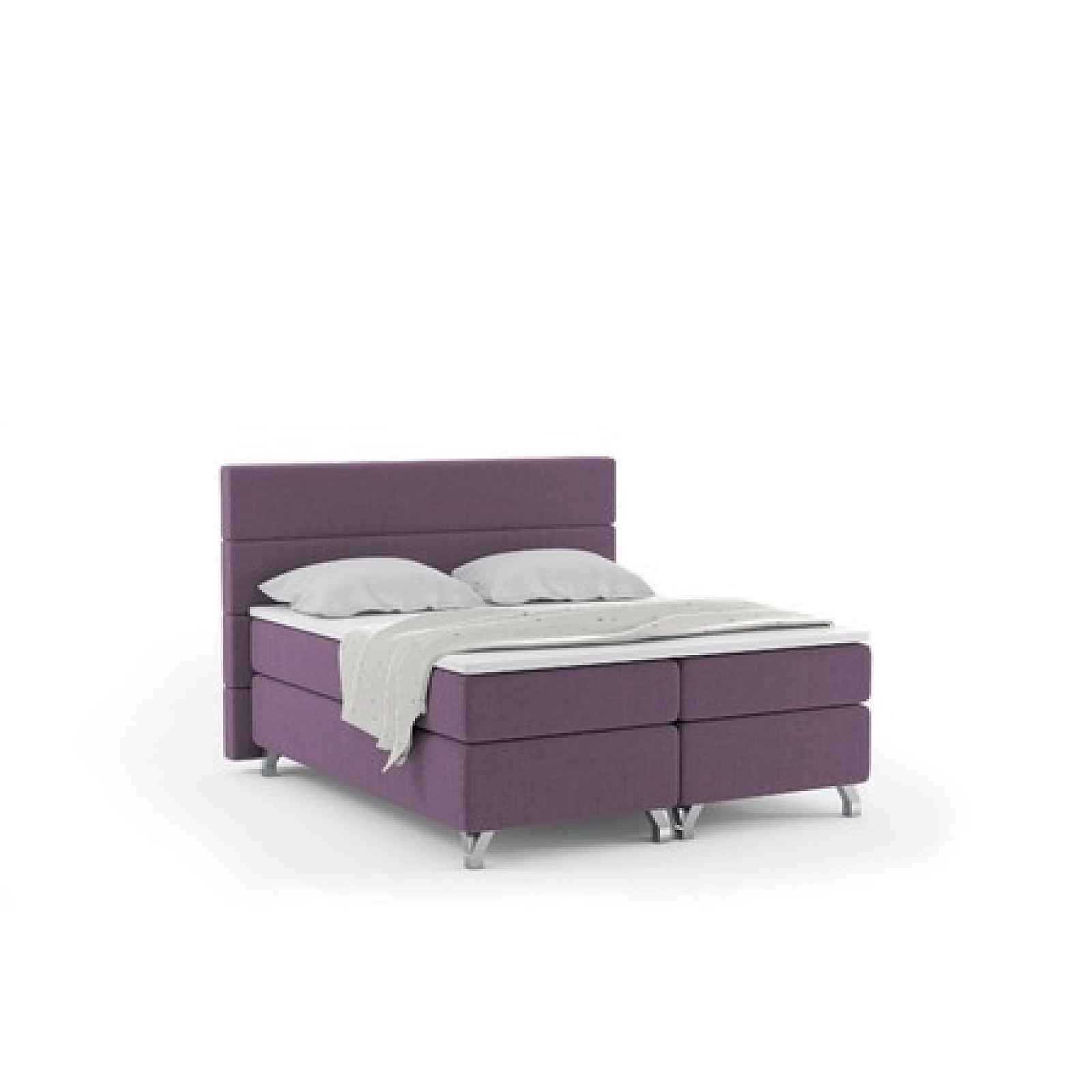 Čalouněná postel IMPERIA včetně úložného prostoru 160x200 cm, Fialová