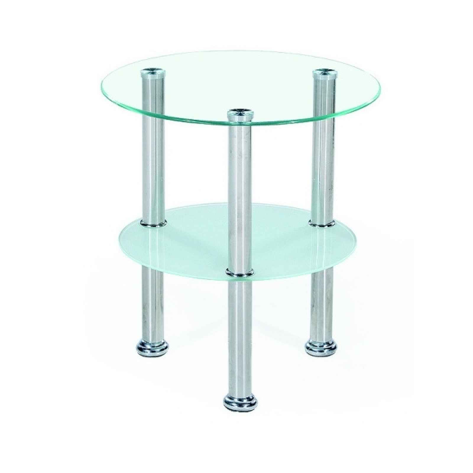 Konferenční stolek SARDINIA, kov/sklo