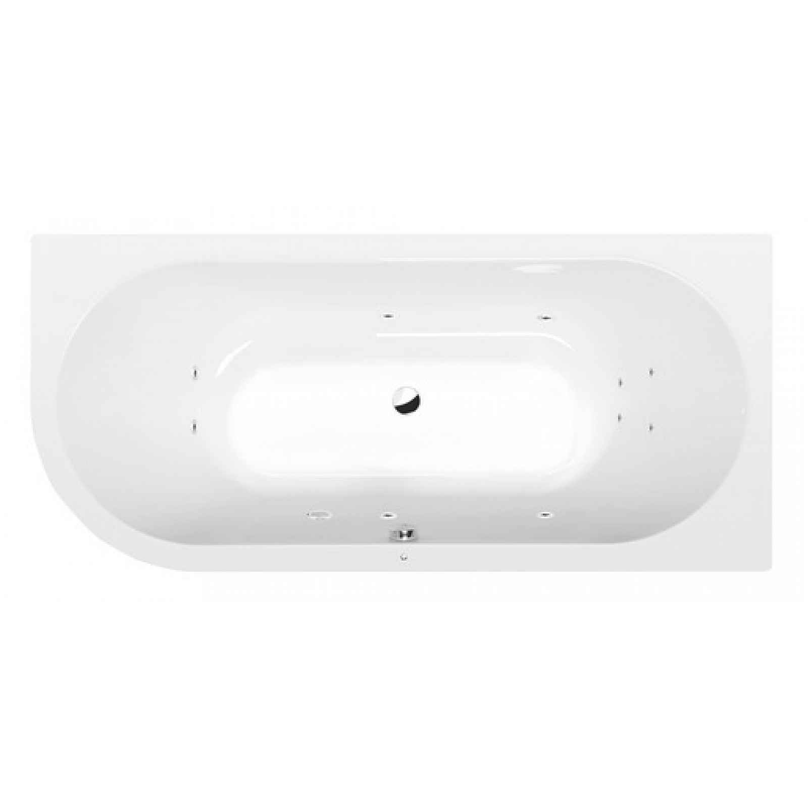 Masážní vana Polysan Viva 185x80 cm Active Hydro akrylát pravá 72129.1010