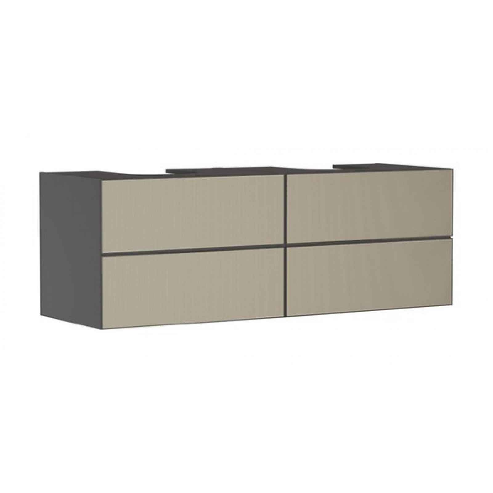 Skříňka pod umyvadlo pod desku Hansgrohe Xevolos E 157x55,5x55 cm břidlicová matná šedá mat 54201390