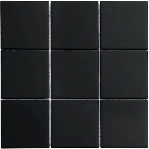 Obklad Premium Mosaic Skleněné obklady černá 10x10 cm, lesk MOS100BK