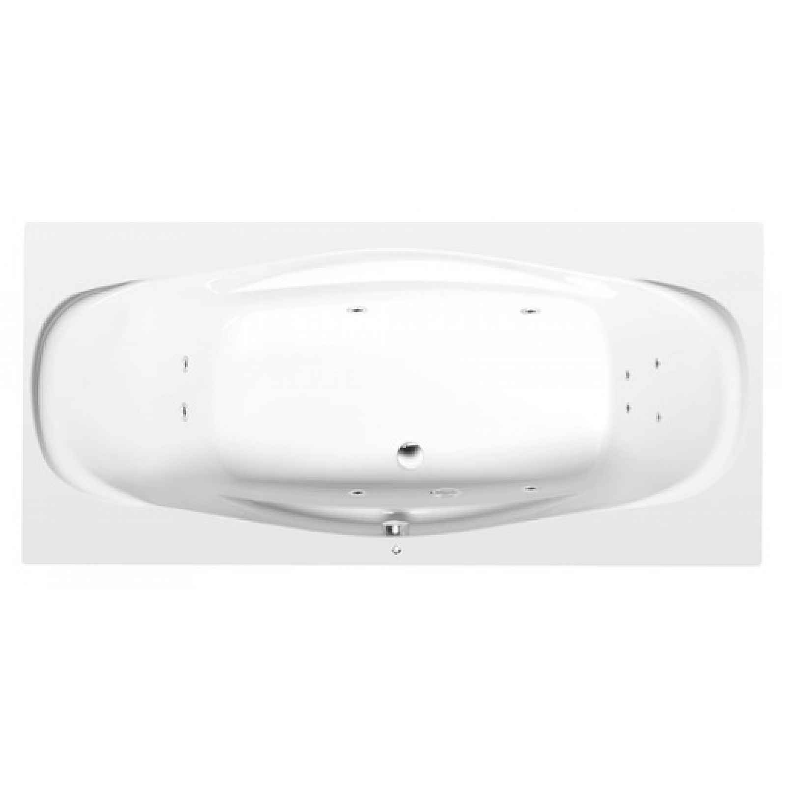 Masážní vana Polysan Garda 190x90 cm Active Hydro akrylát levá i pravá 14111.1010