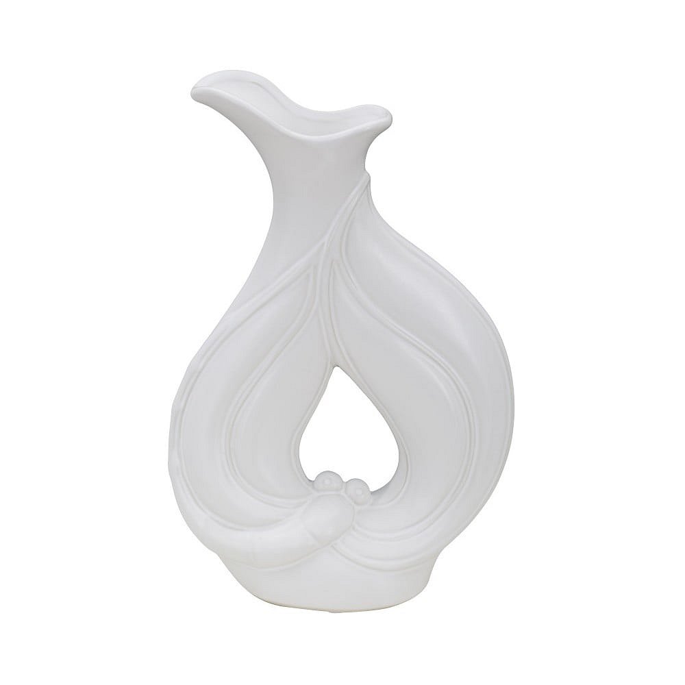 Bílá porcelánová váza Mauro Ferretti Lien, výška 31 cm