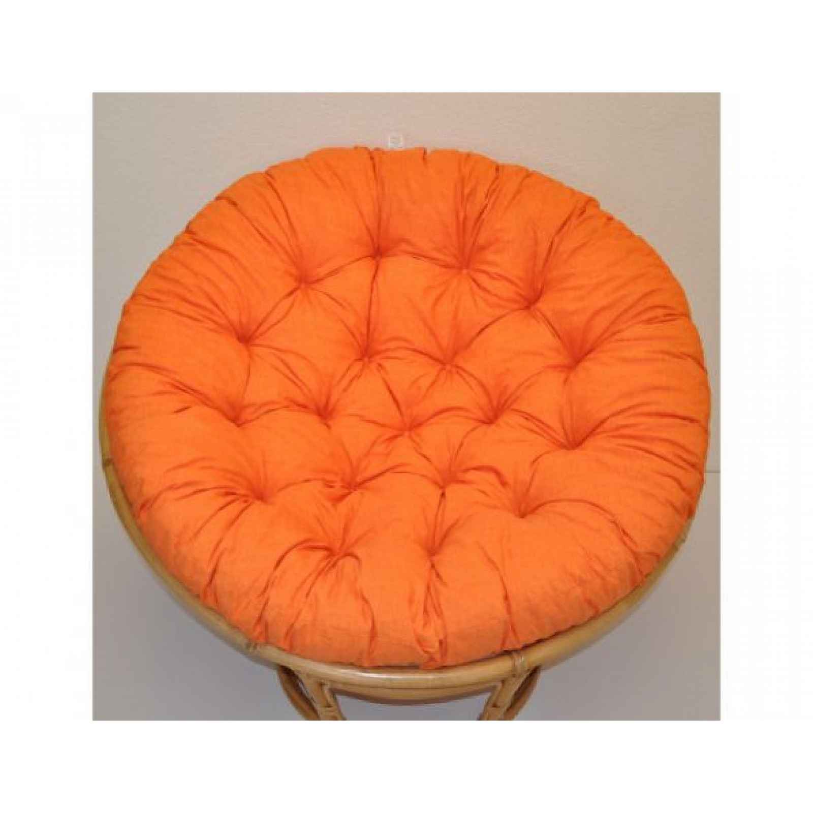 Polstr na PAPASAN 110 cm (průměr sedáku 120 cm) - oranžový MELÍR