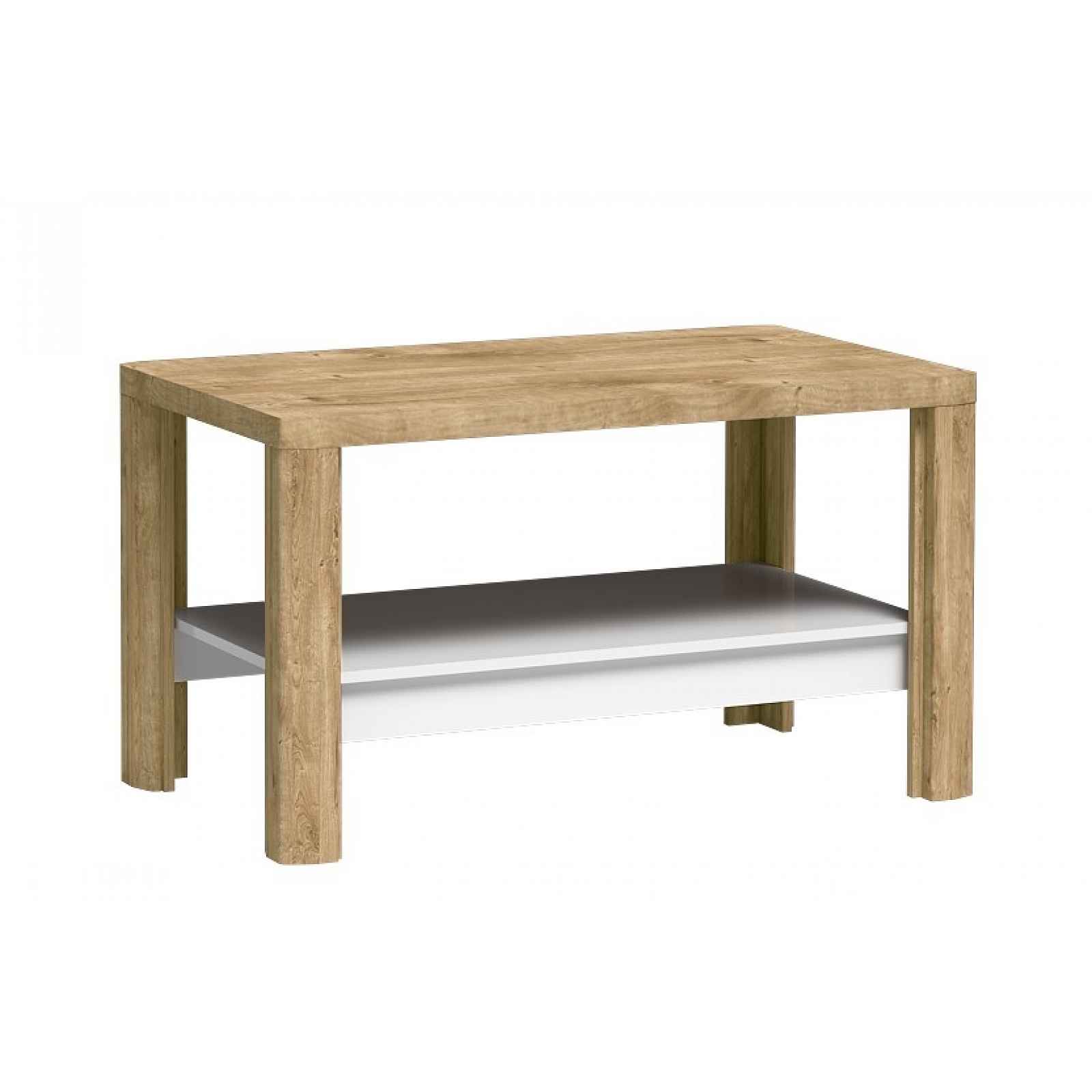 Konferenční stolek FILIKA, dub ribbeck/bílý lesk