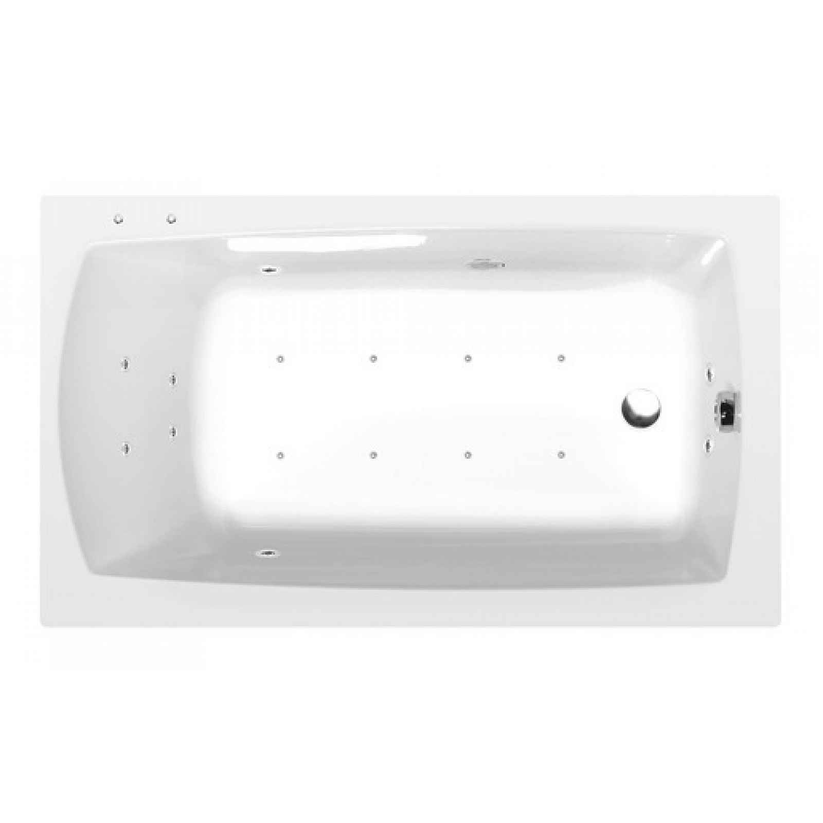 Masážní vana Polysan Lily 130x70 cm Active Hydro-Air akrylát levá i pravá 77511.2010