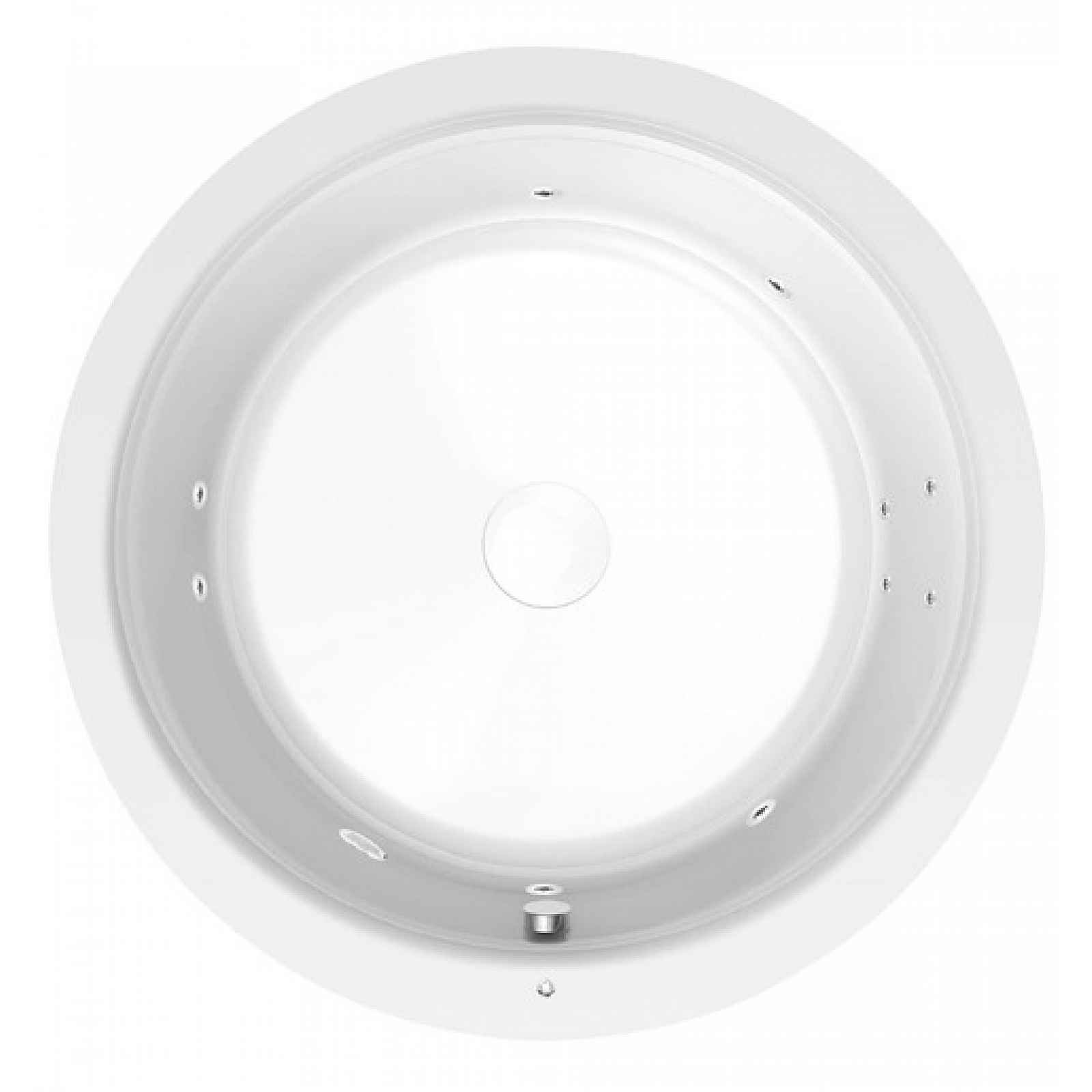 Masážní vana Polysan Oblo 165x165 cm Active Hydro akrylát levá i pravá 72840.1010
