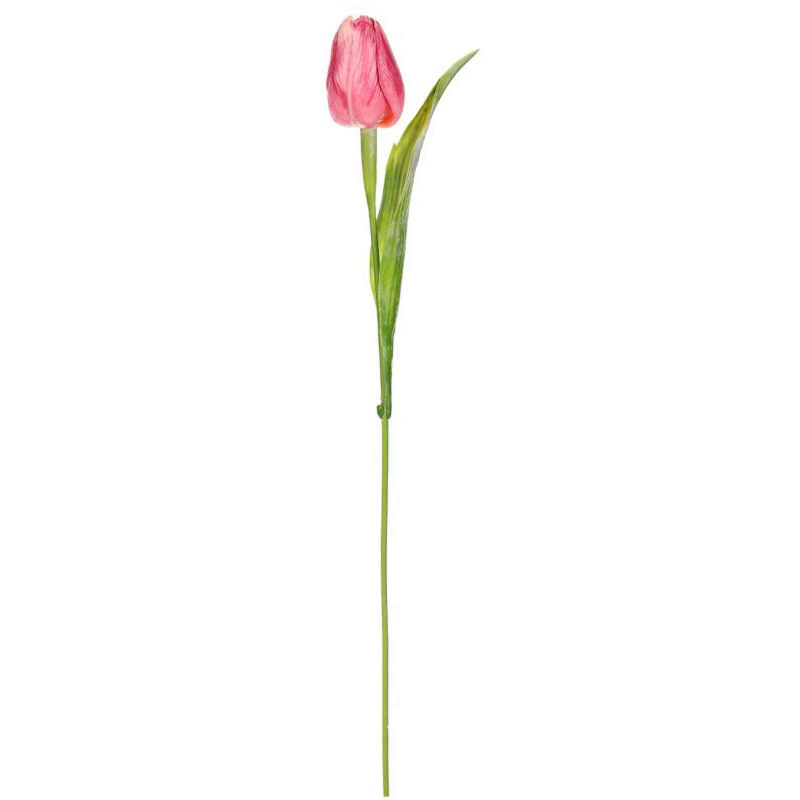 Umělá květina Tulipán 43 cm, růžová