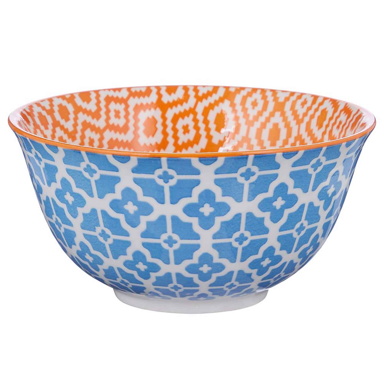 Butlers ORNAMENTS Miska 520 ml - modrá/oranžová