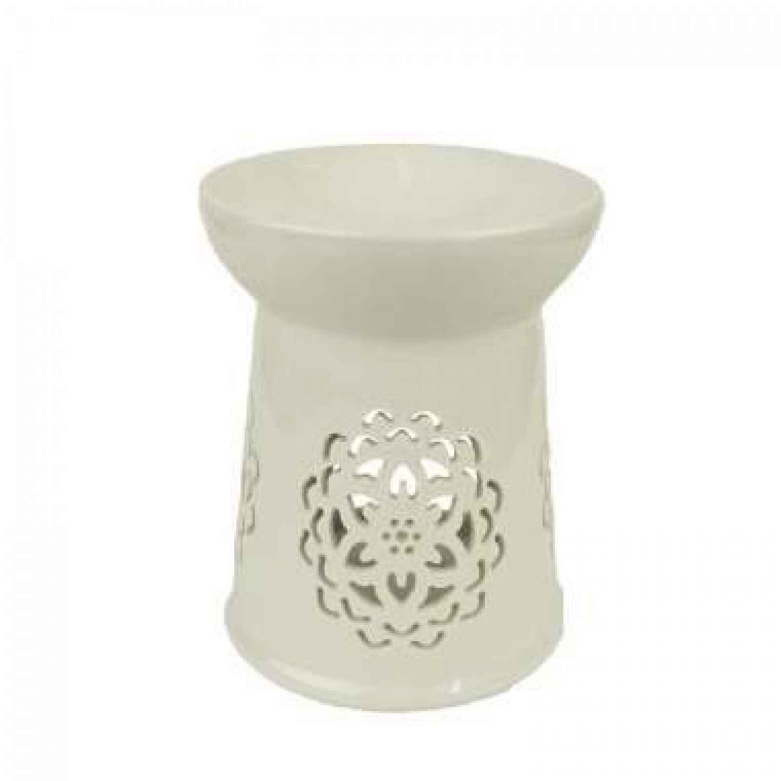 Aromalampa dekor mandala keramika bílá 13,2cm