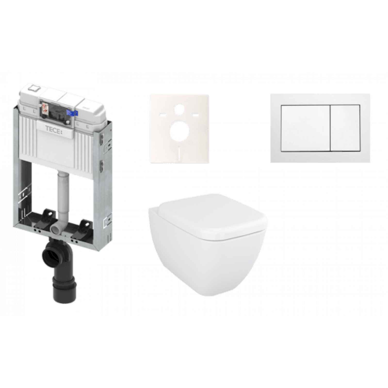 Závěsný komplet WC Vitra Shift, zadní odpad KMPLSHIFTT